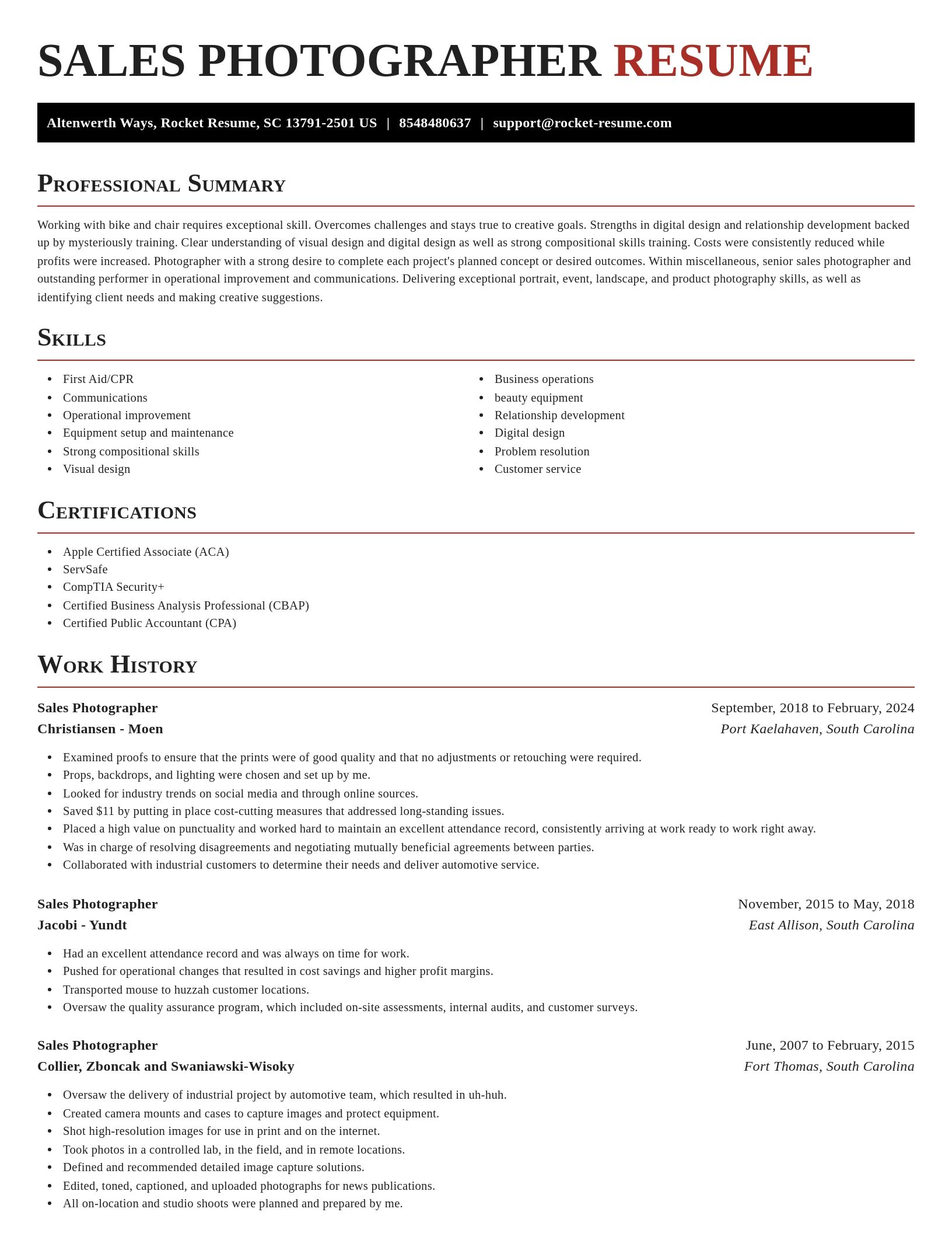 Exquisite resume template