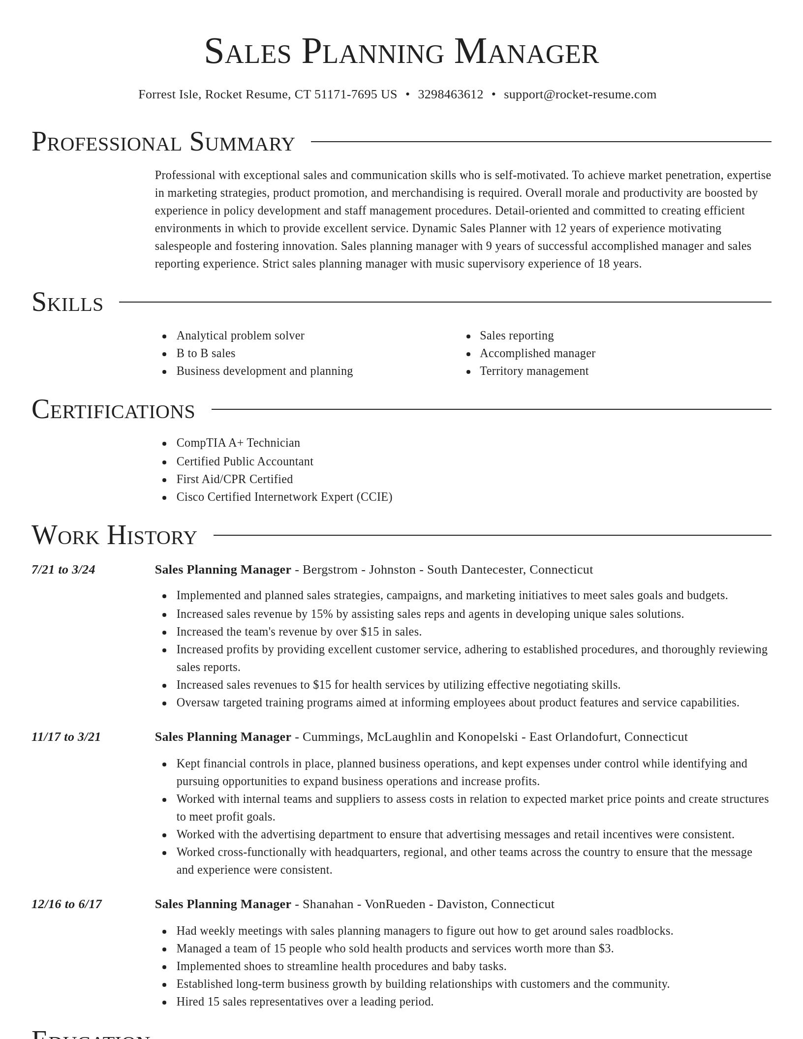 Director resume template