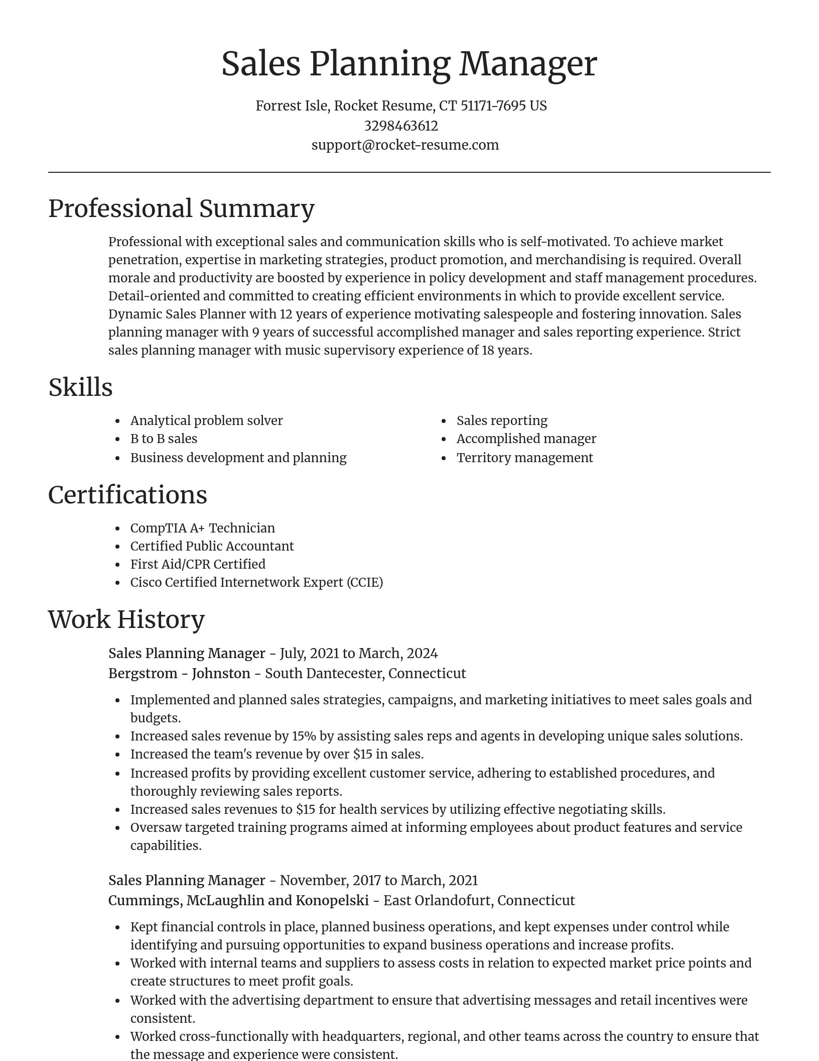 Focal Point resume template