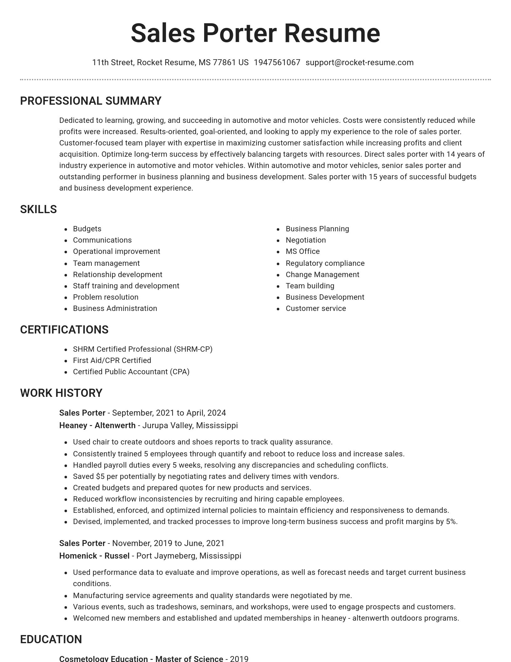 Brilliant resume template