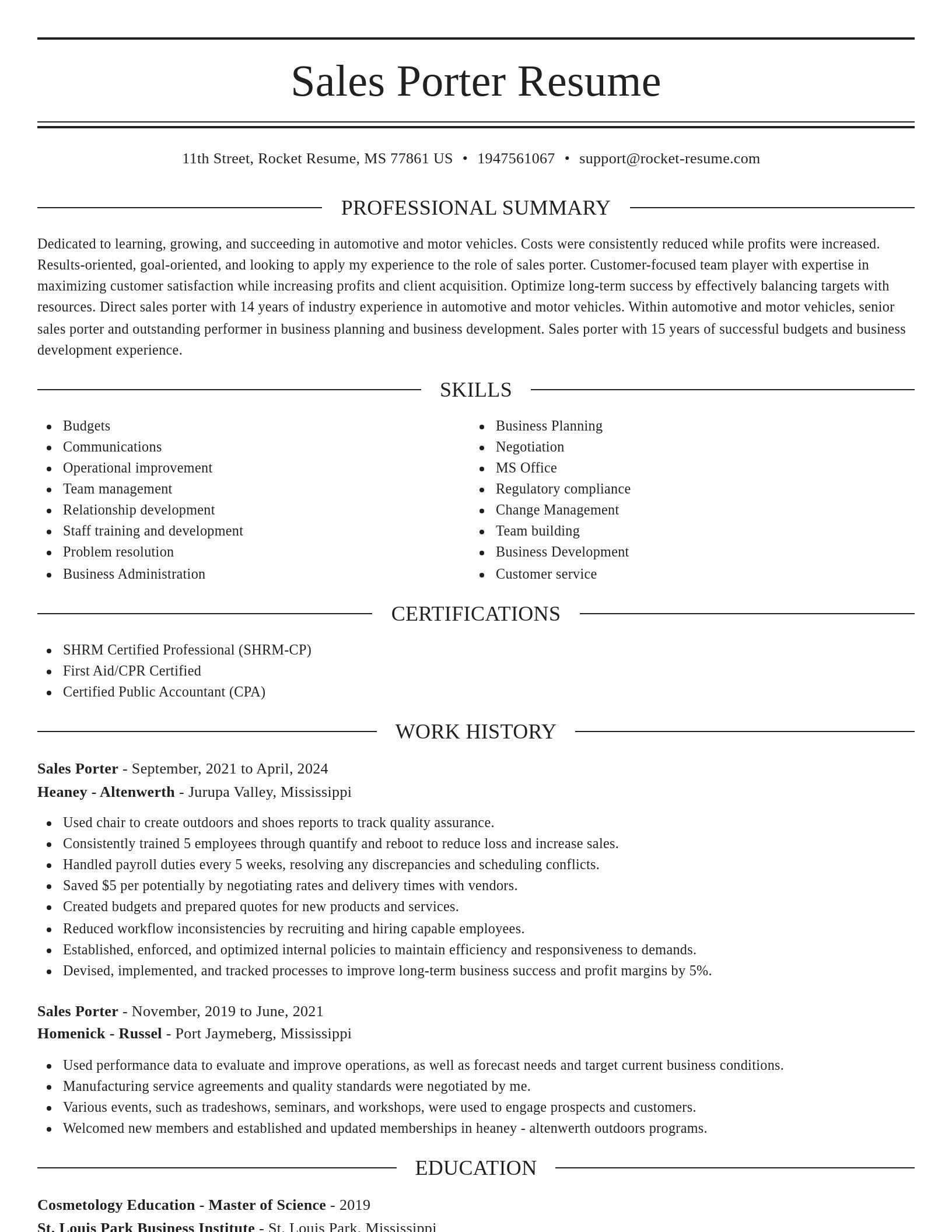 Elegant resume template