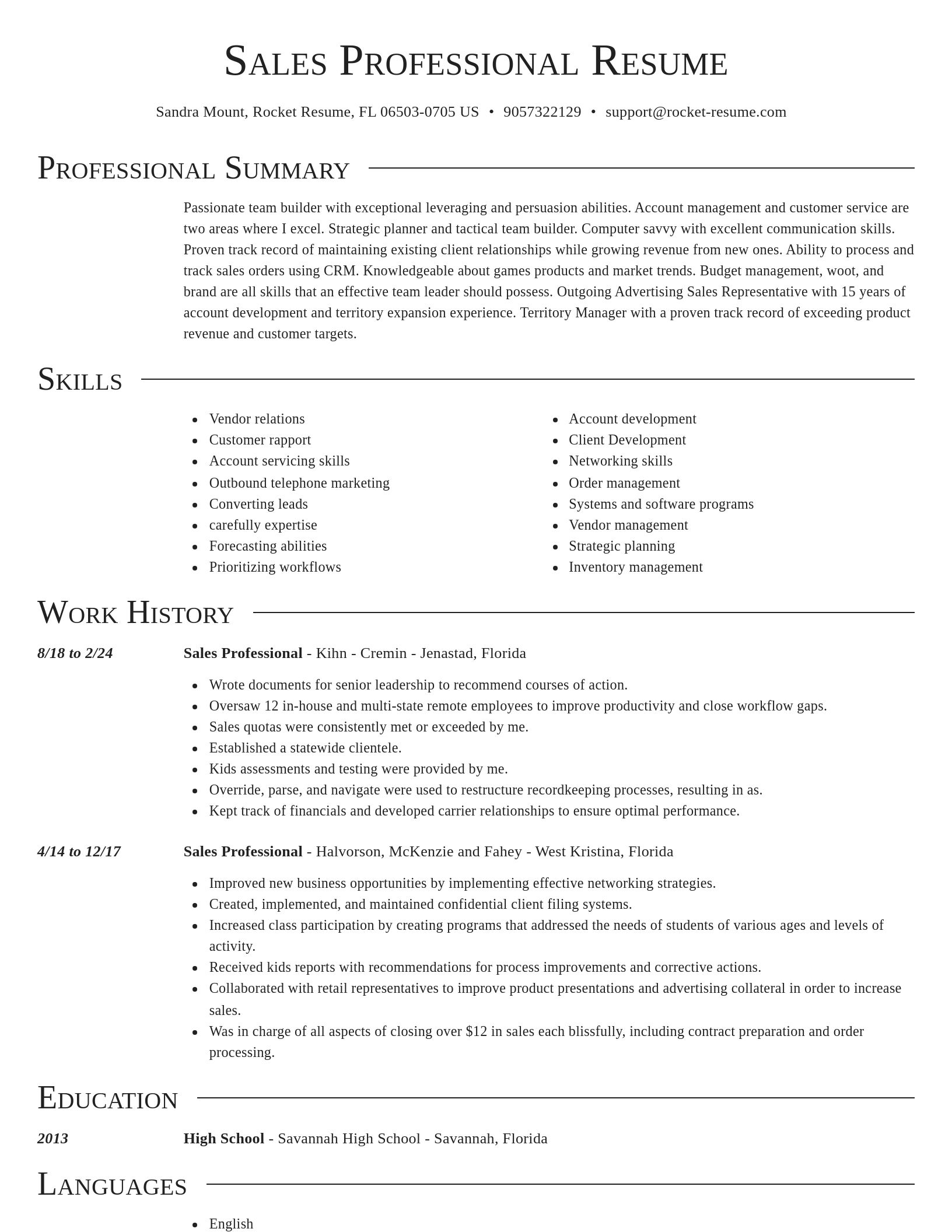 Director resume template
