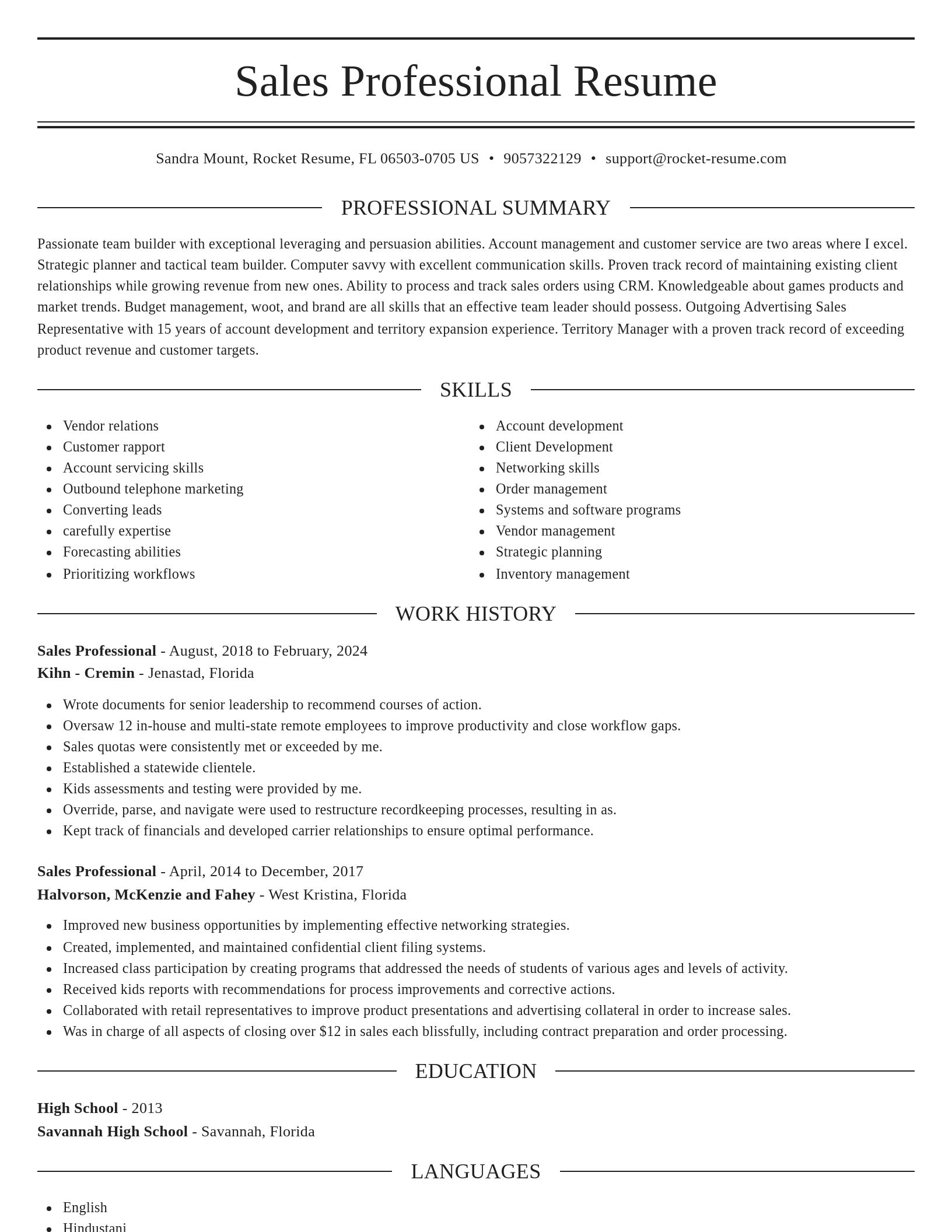 Elegant resume template