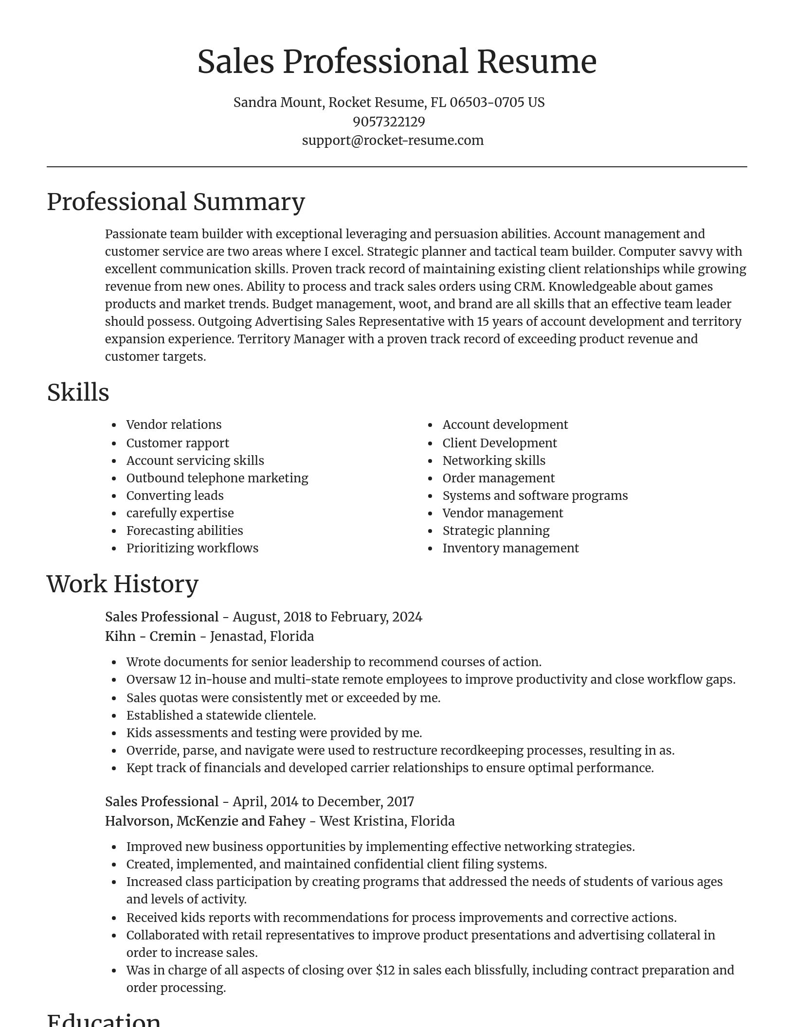 Focal Point resume template