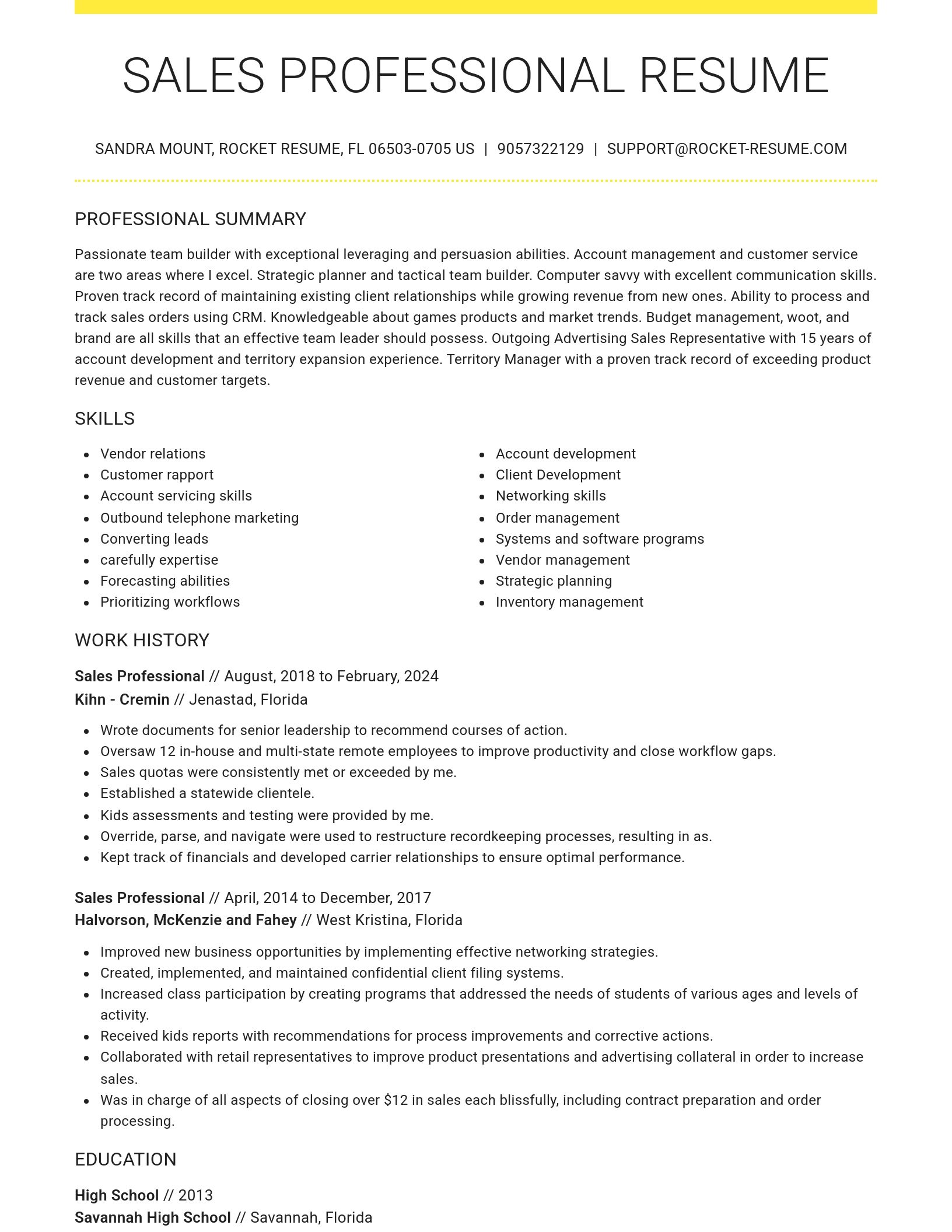 Grand resume template