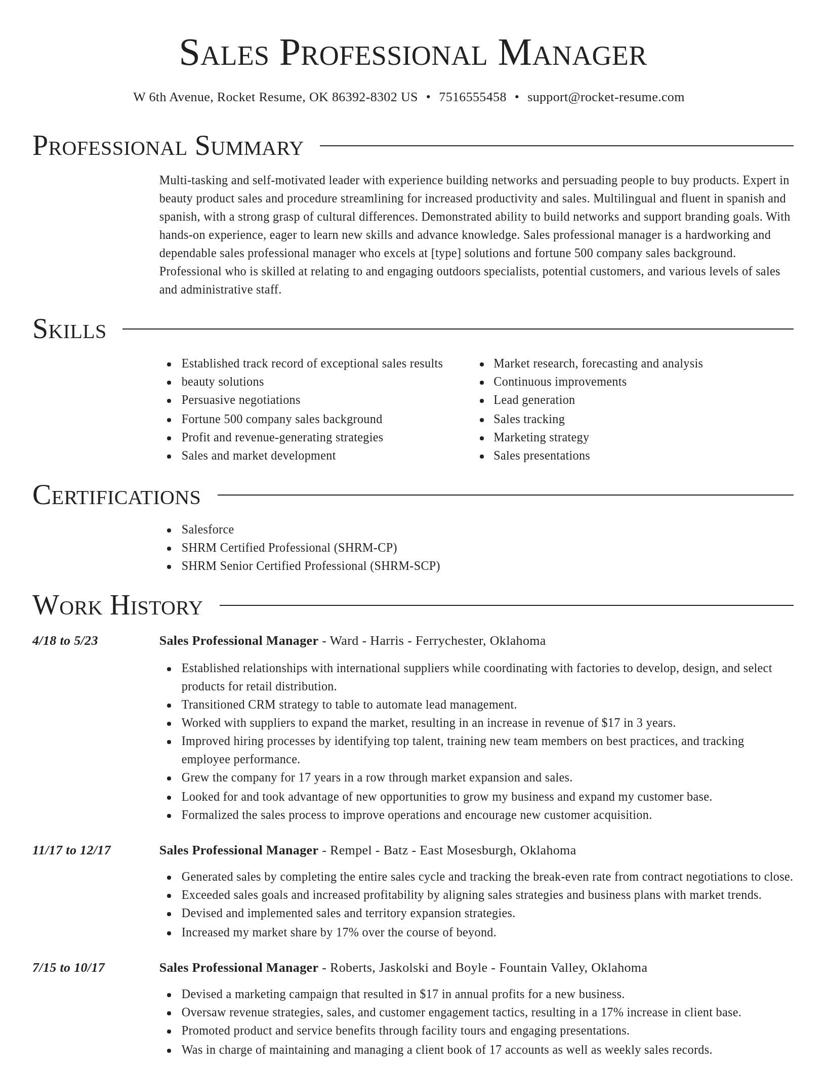 Director resume template