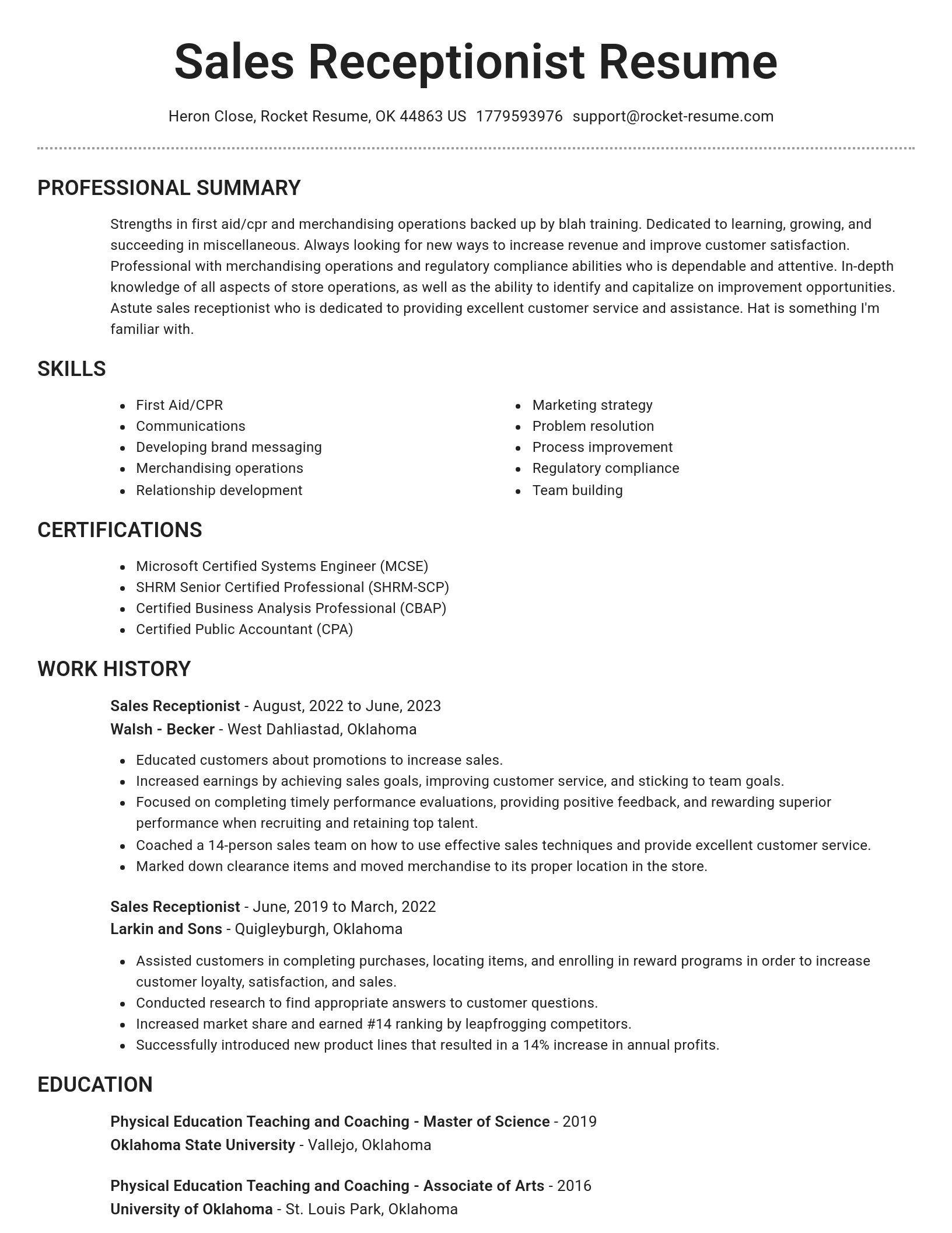 Brilliant resume template