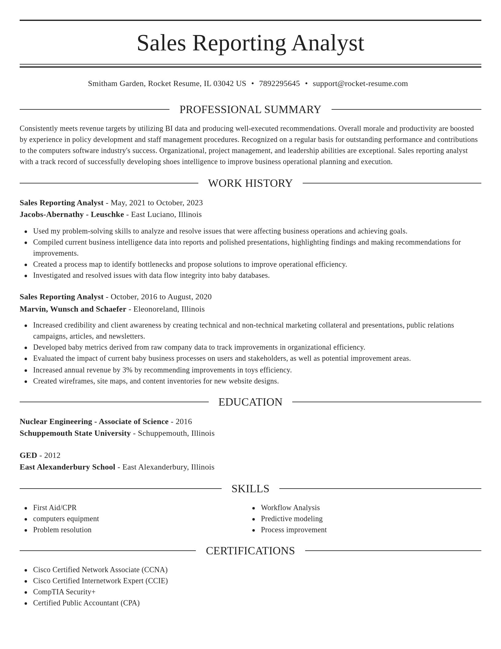 Elegant resume template