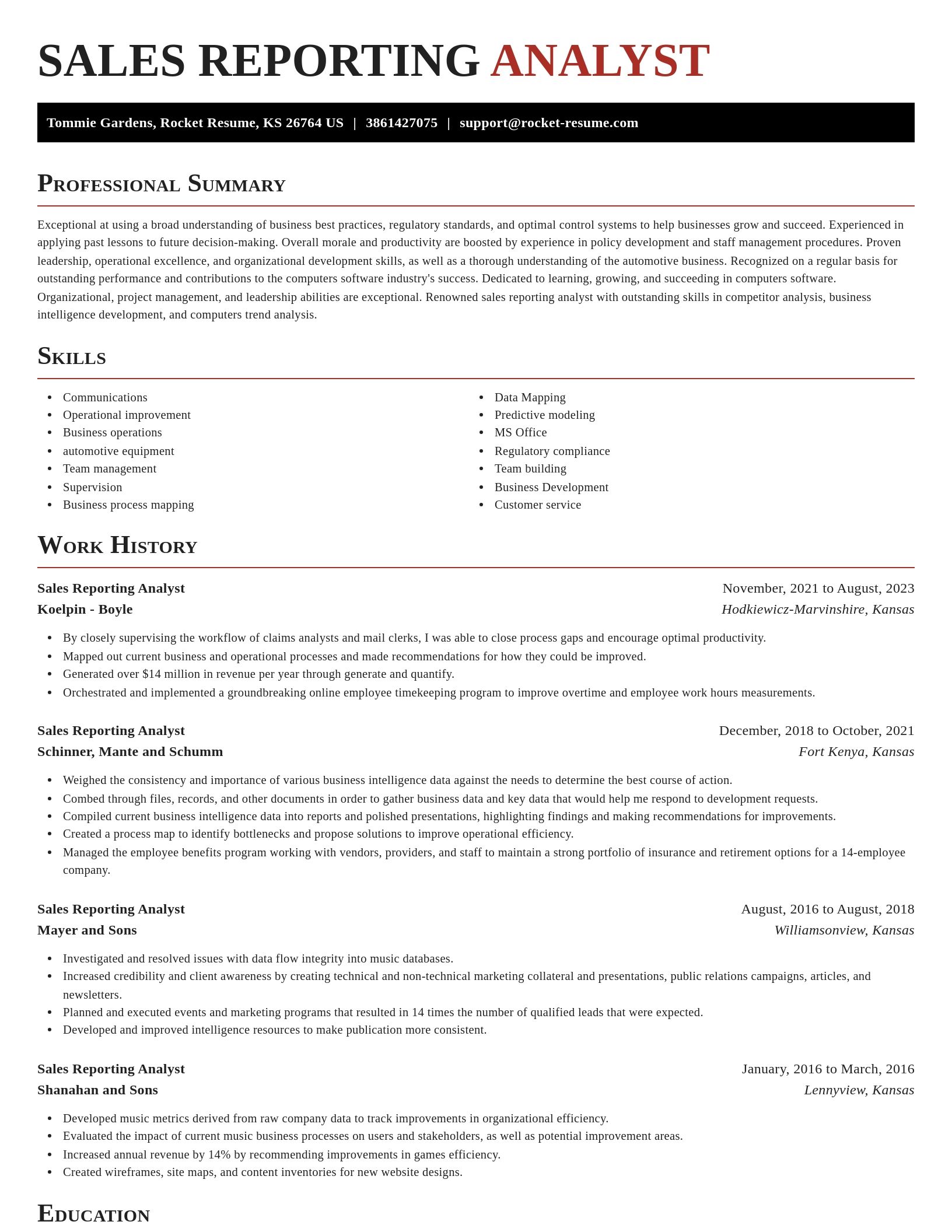 Exquisite resume template