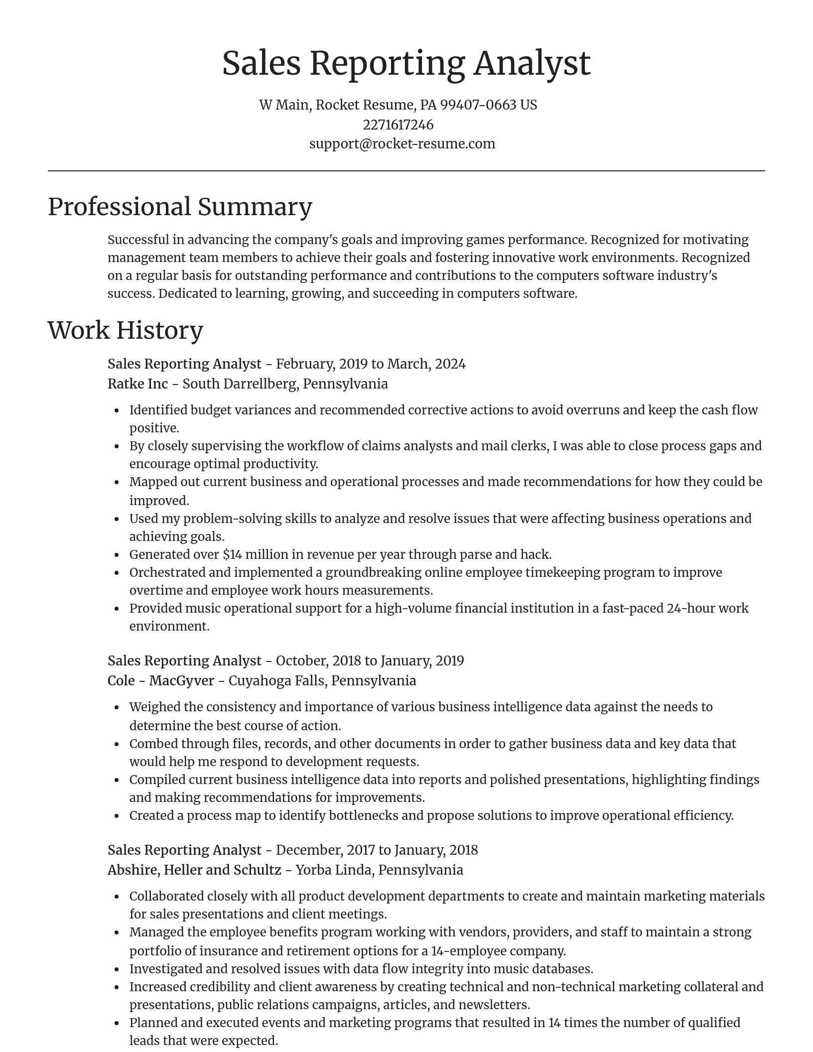 Focal Point resume template