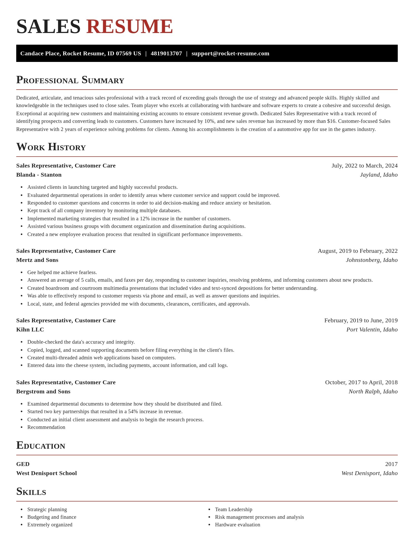 Exquisite resume template