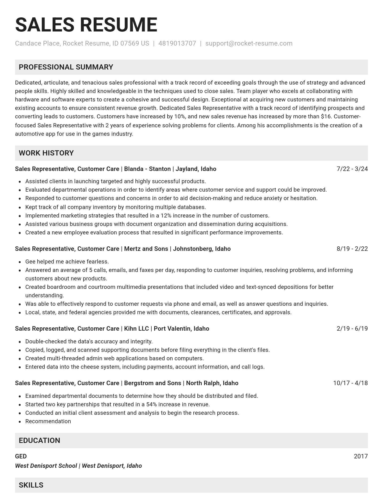 Genius resume template