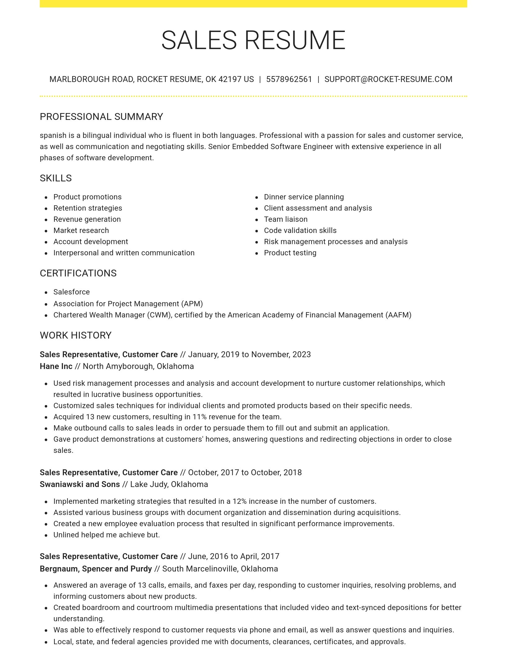 Grand resume template