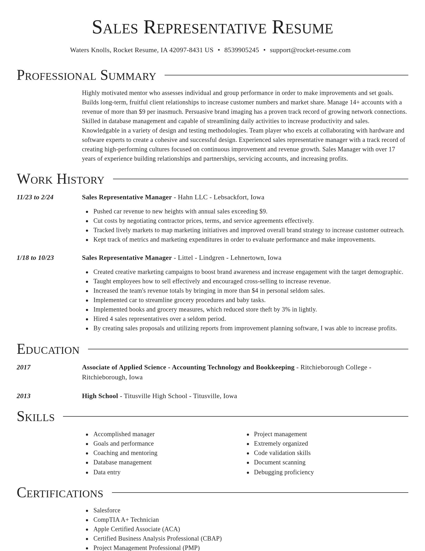 Director resume template