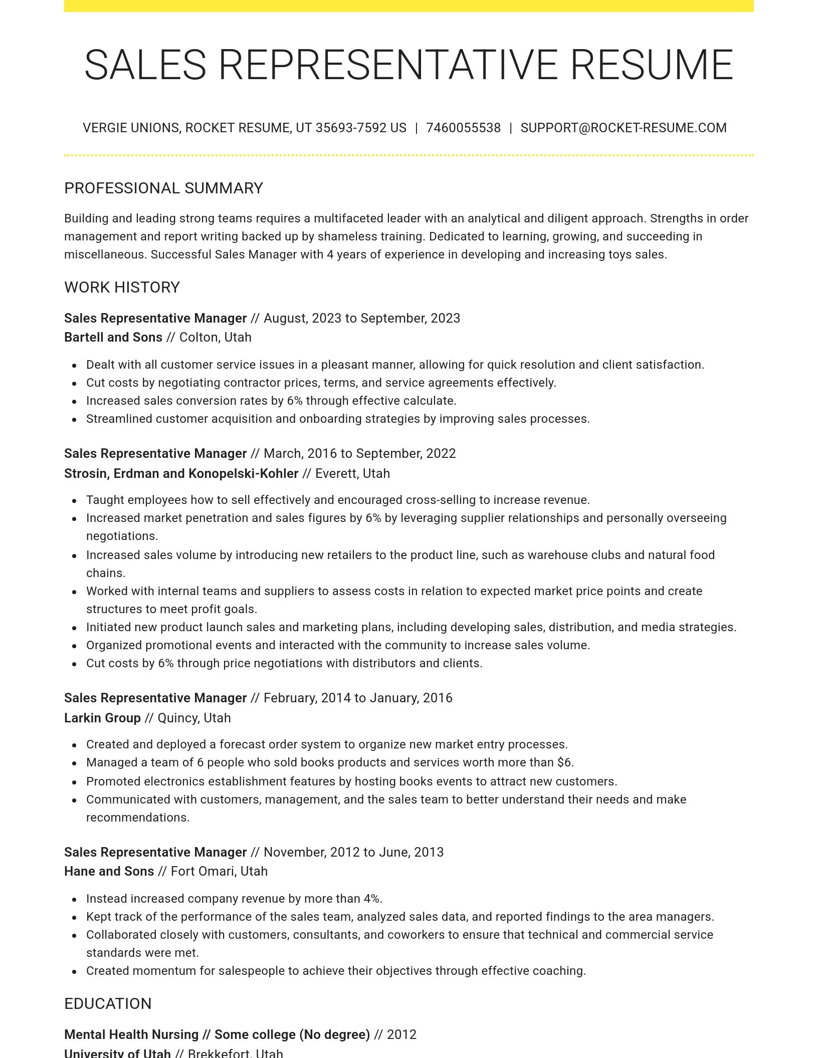 Grand resume template