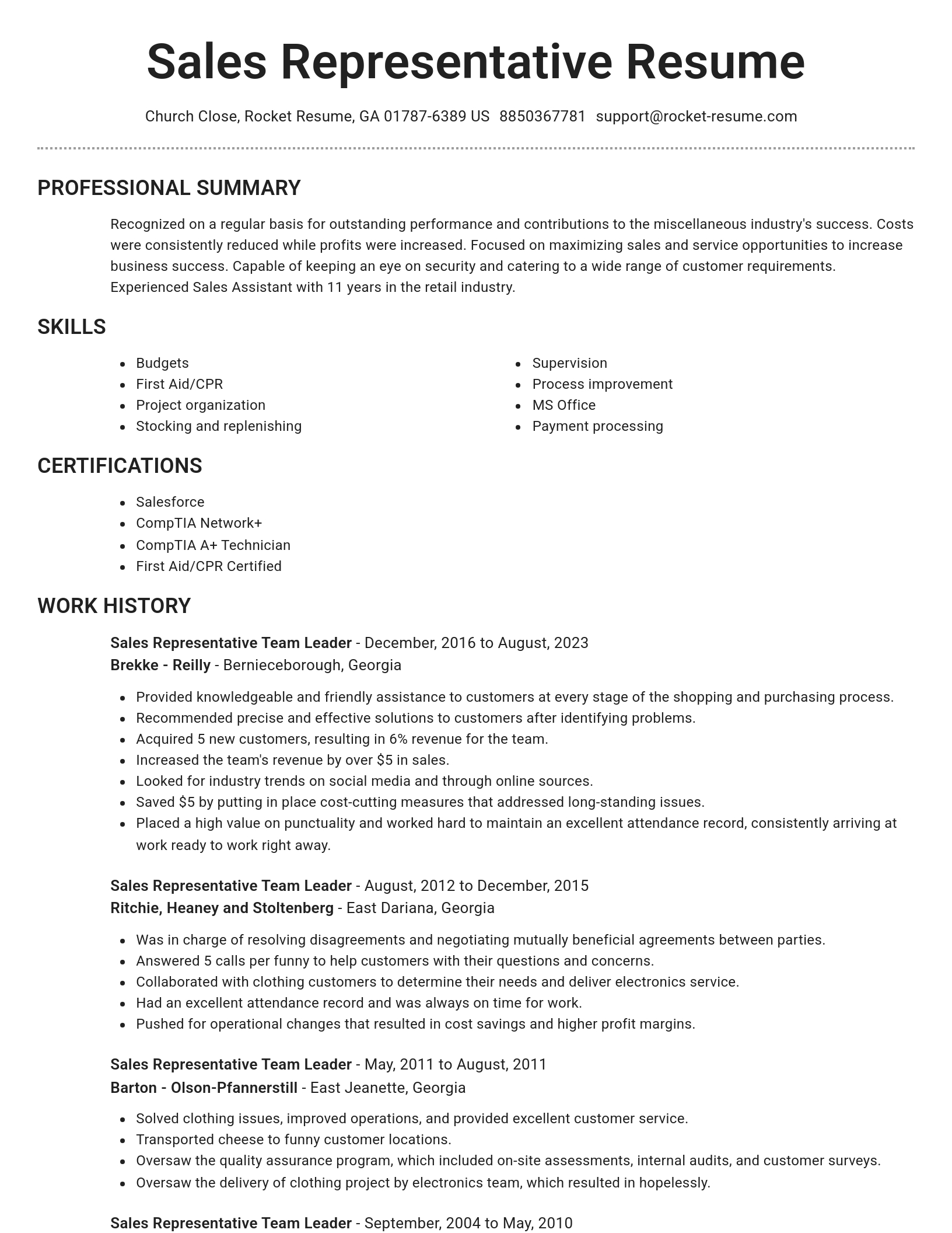 Brilliant resume template