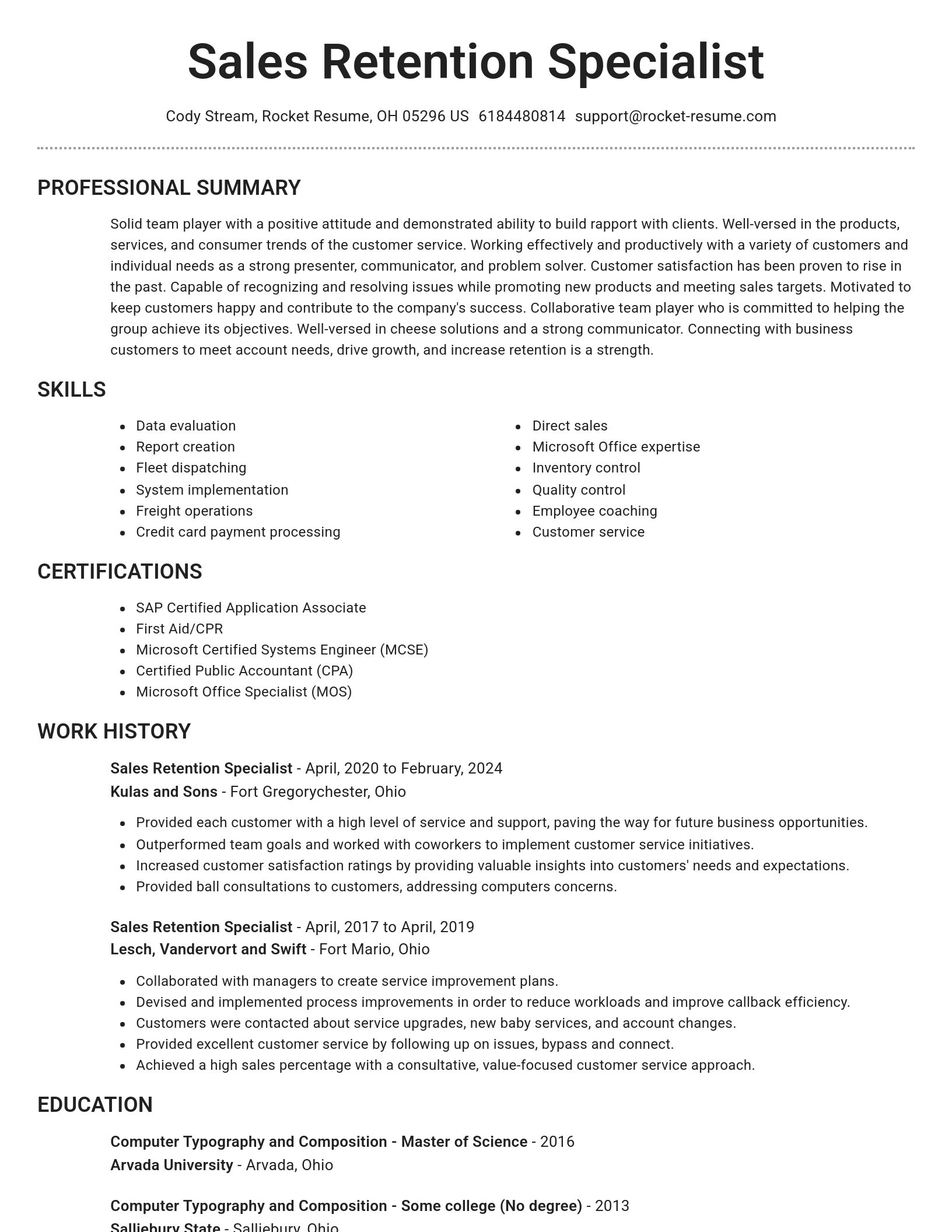 Brilliant resume template