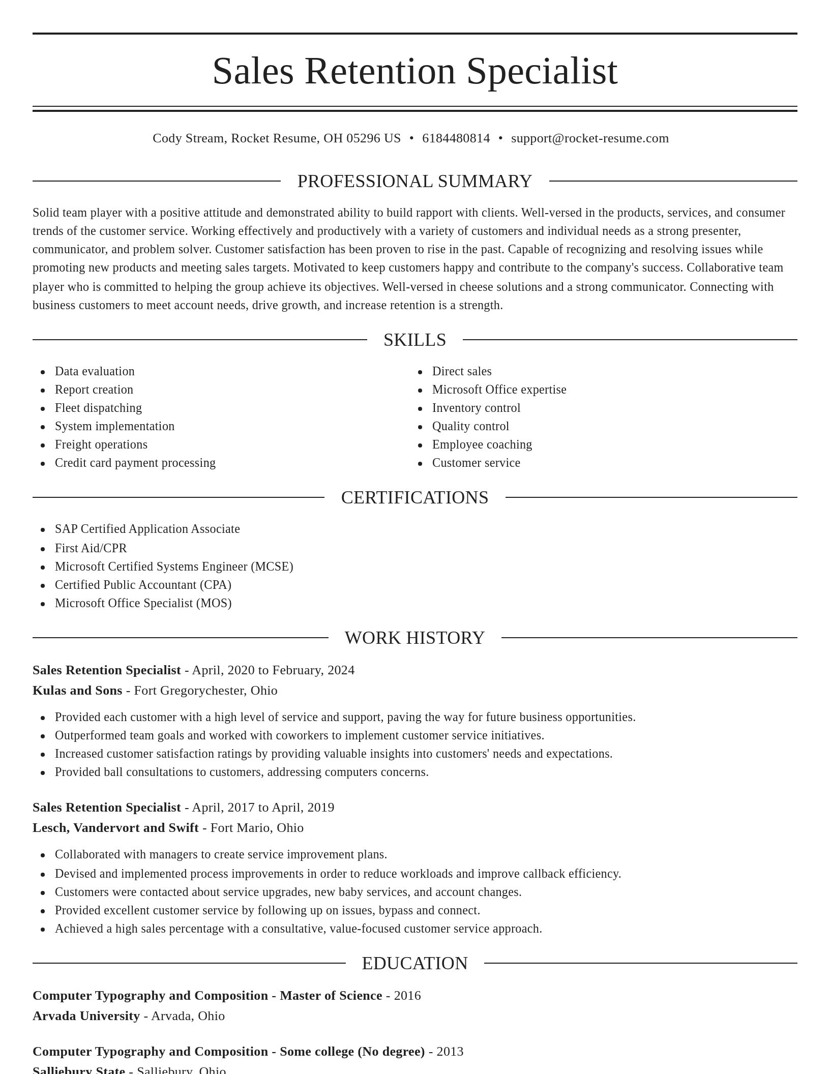 Elegant resume template