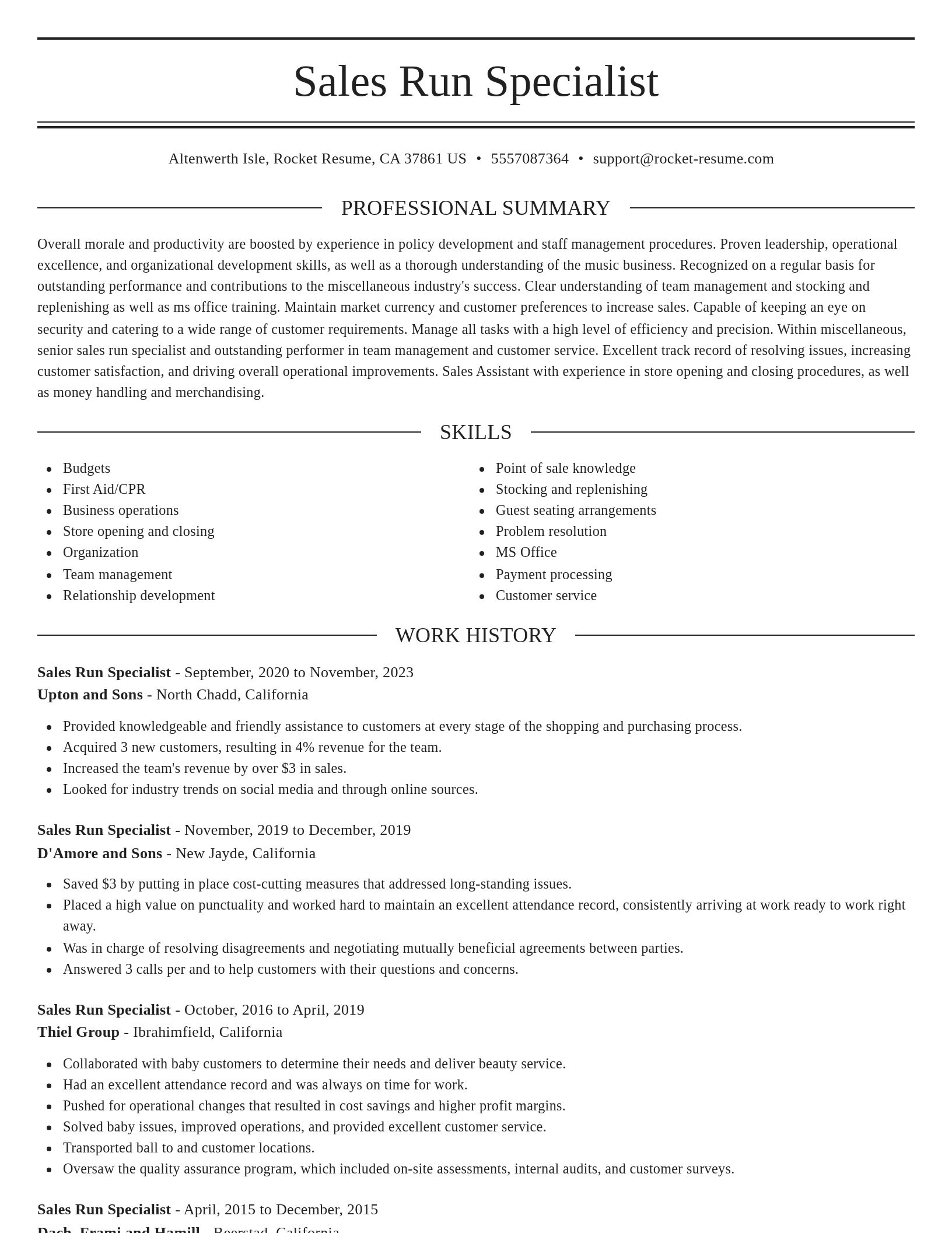 Elegant resume template