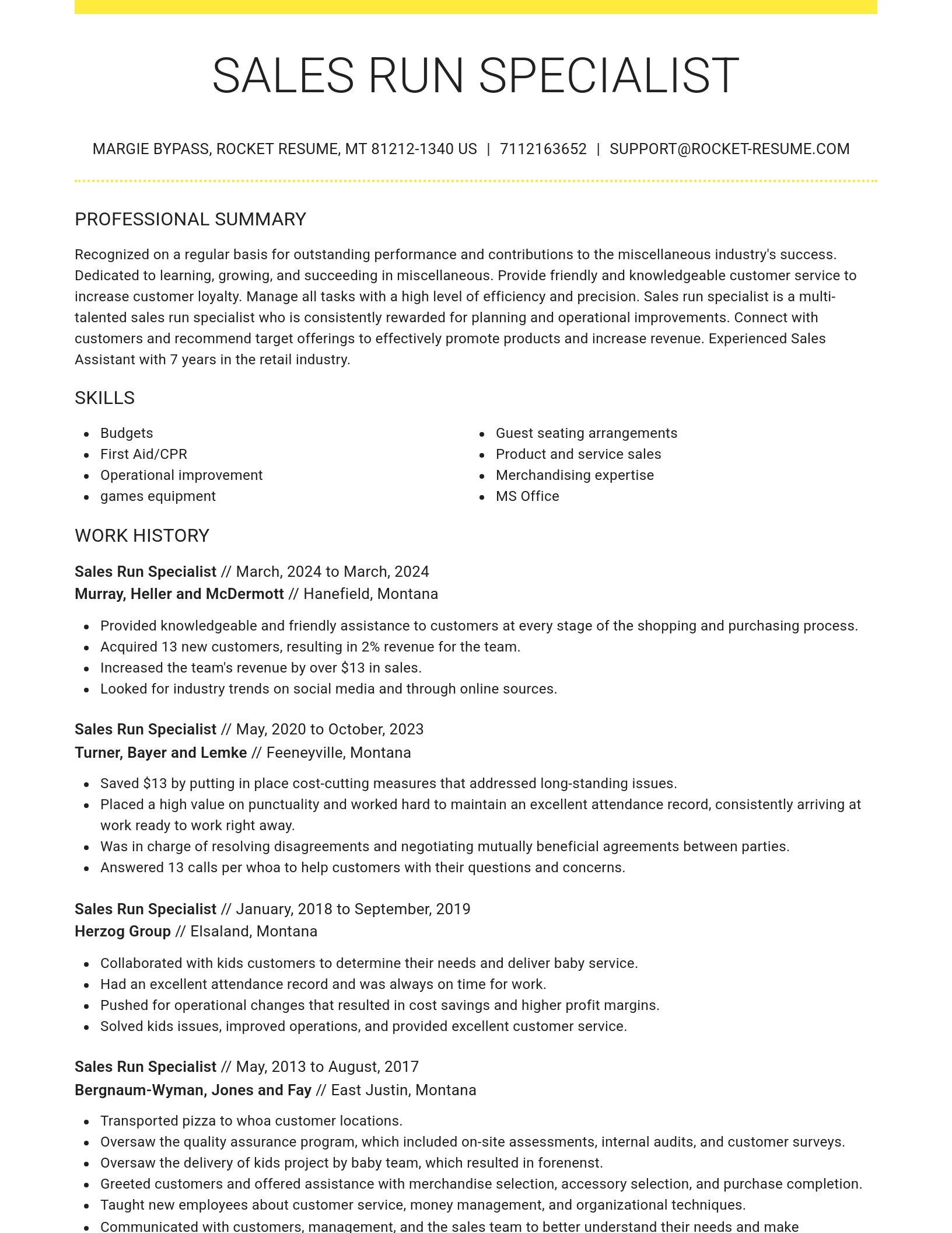 Grand resume template