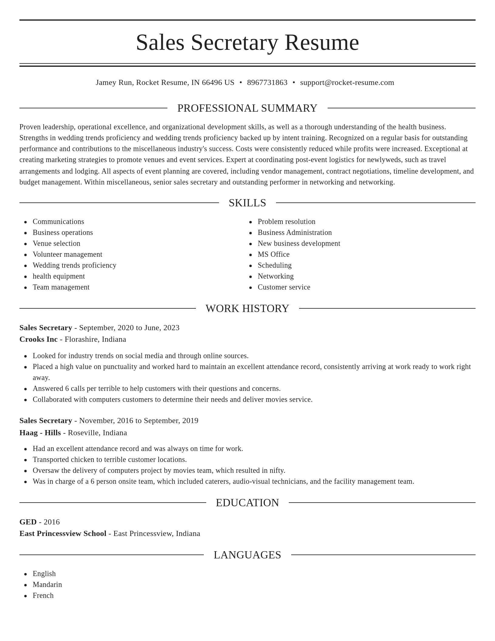Elegant resume template
