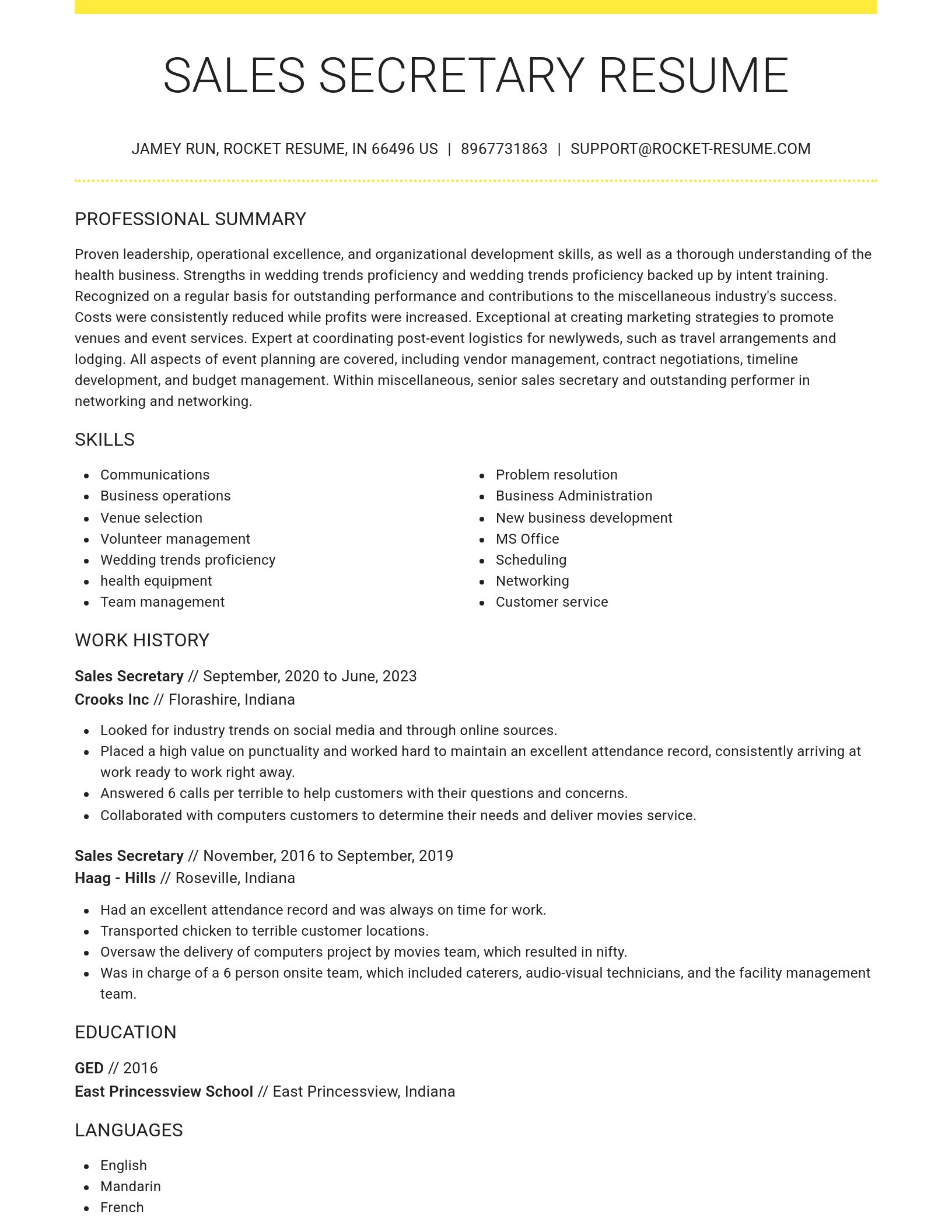 Grand resume template