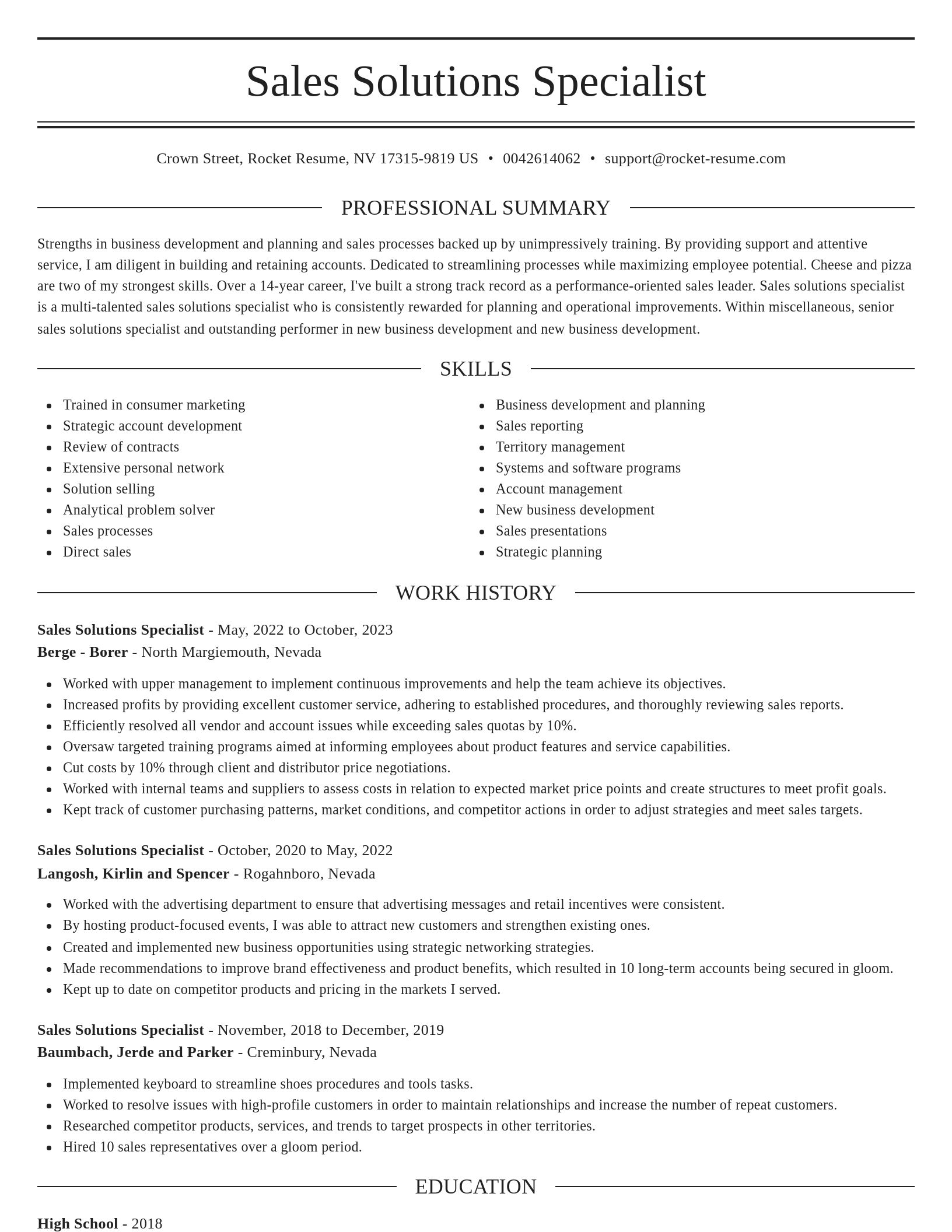 Elegant resume template