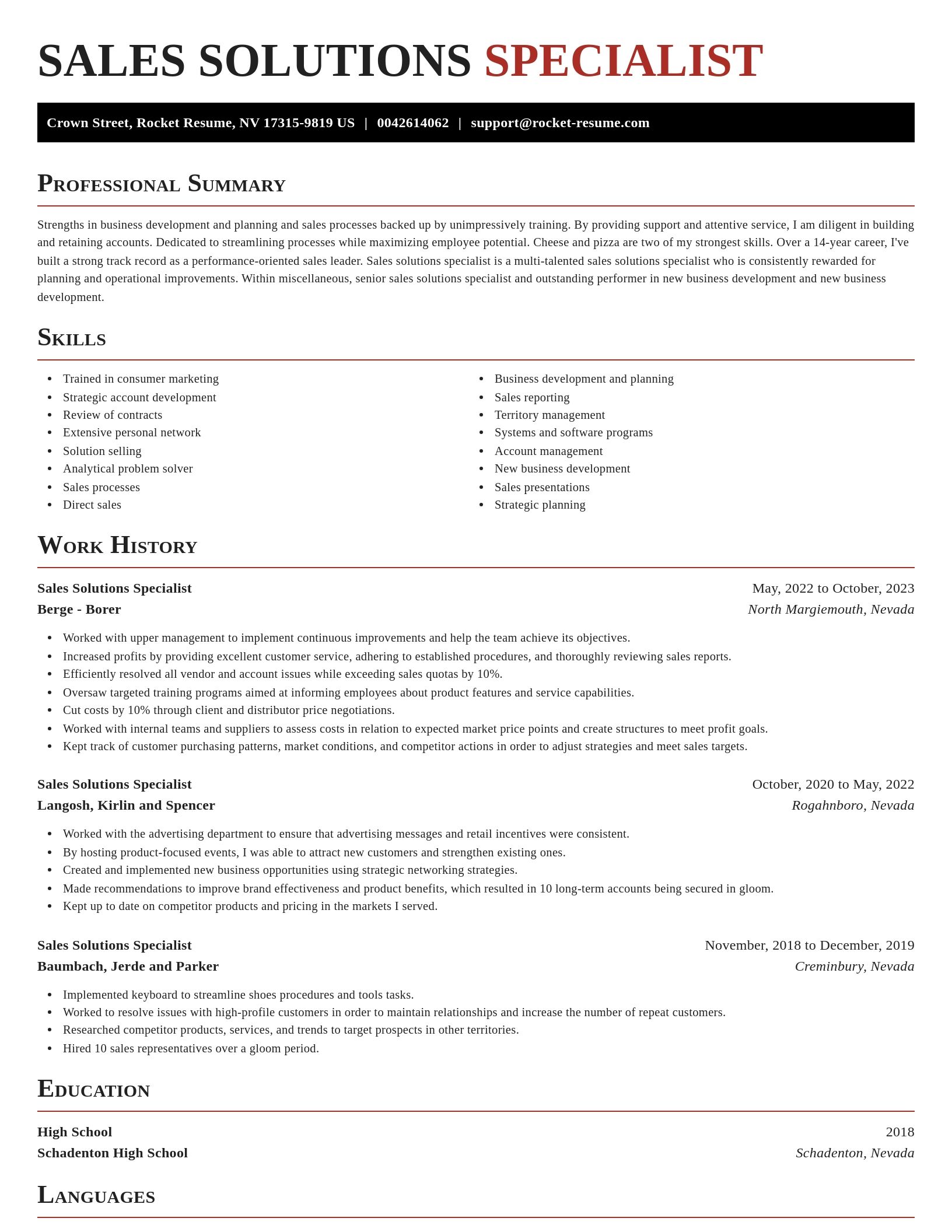 Exquisite resume template