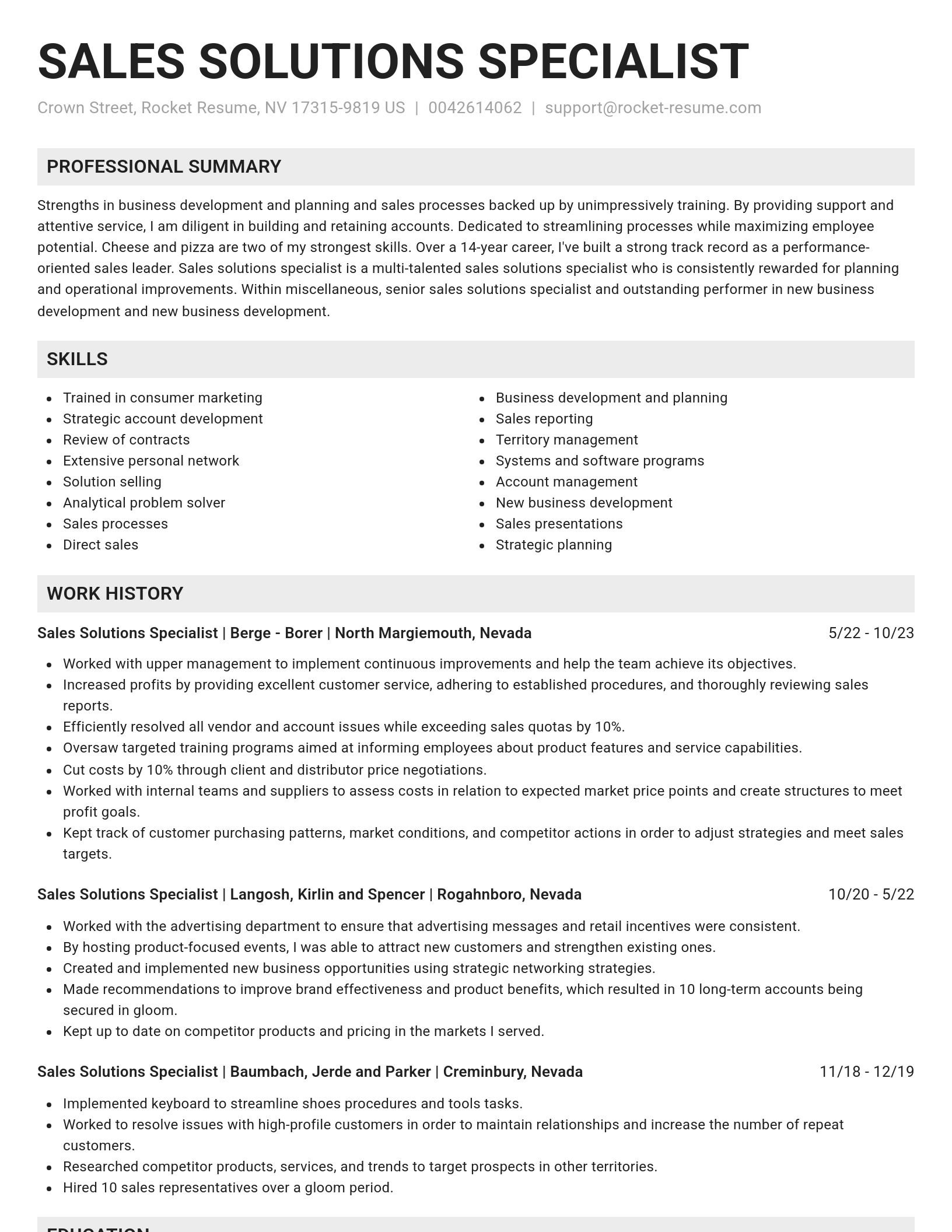 Genius resume template