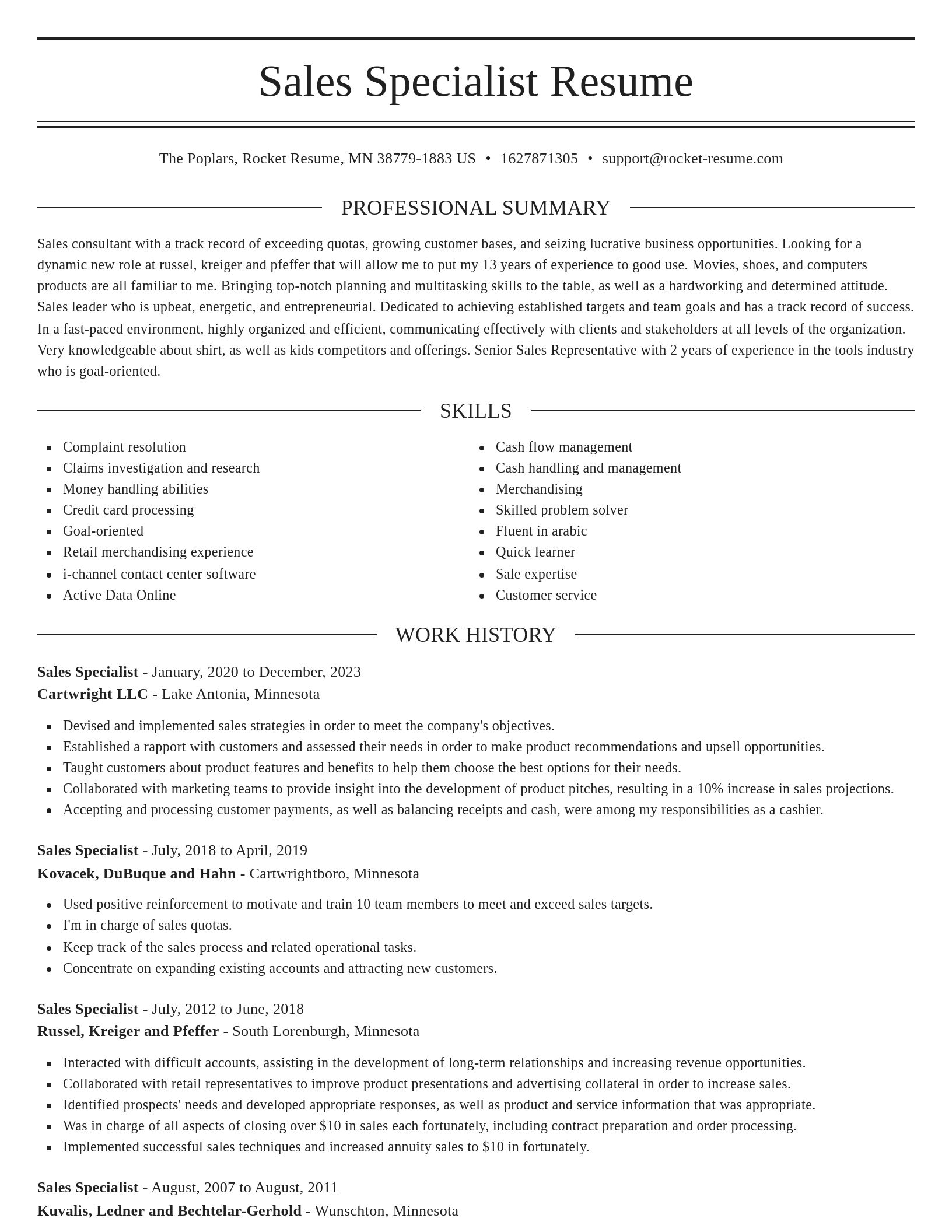 Elegant resume template