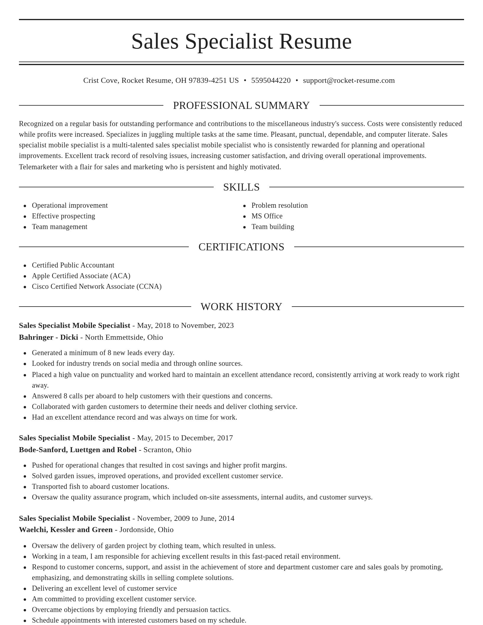 Elegant resume template