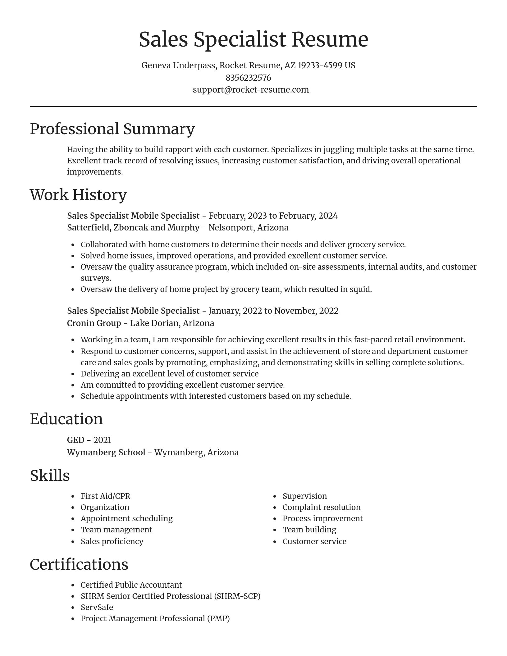 Focal Point resume template