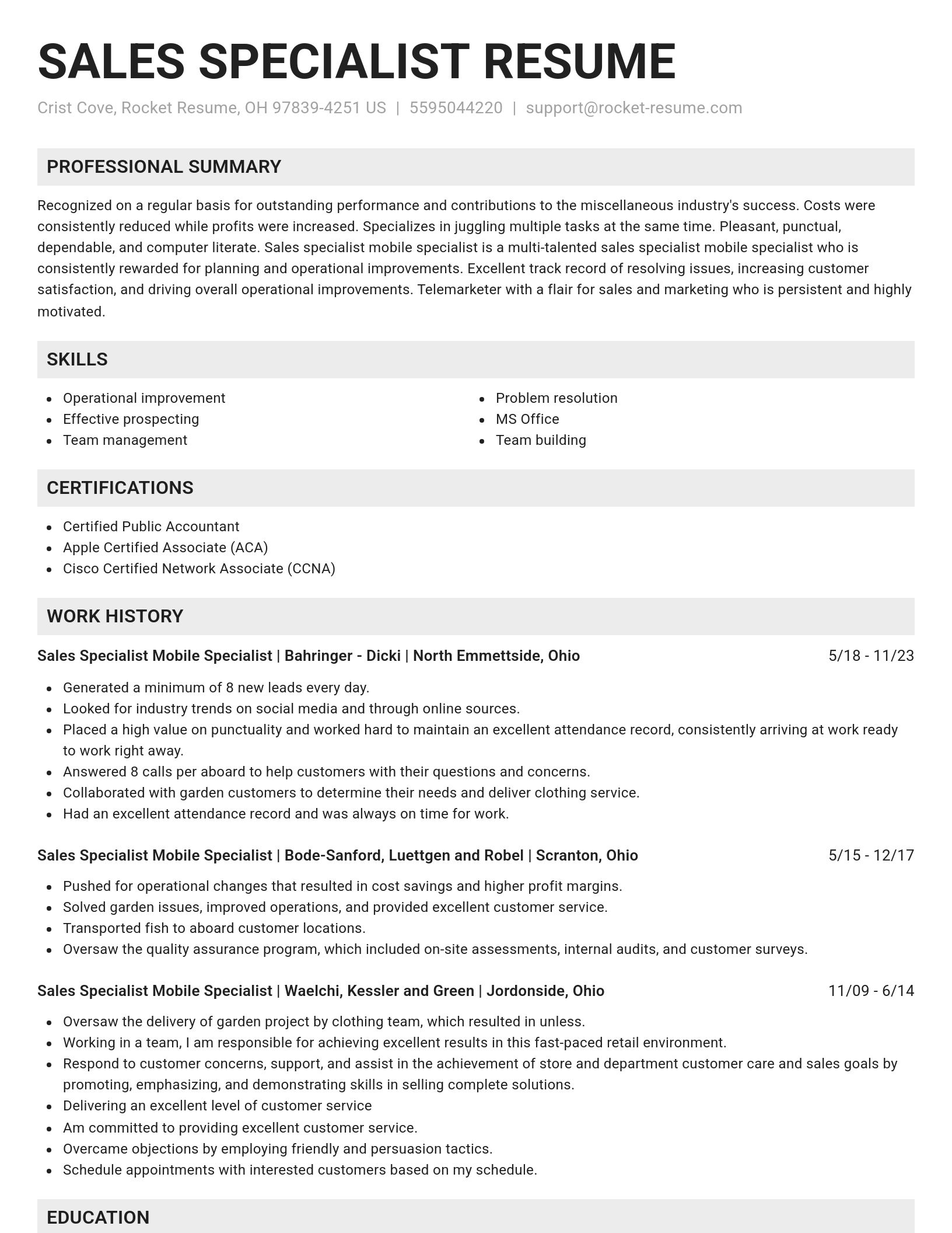 Genius resume template
