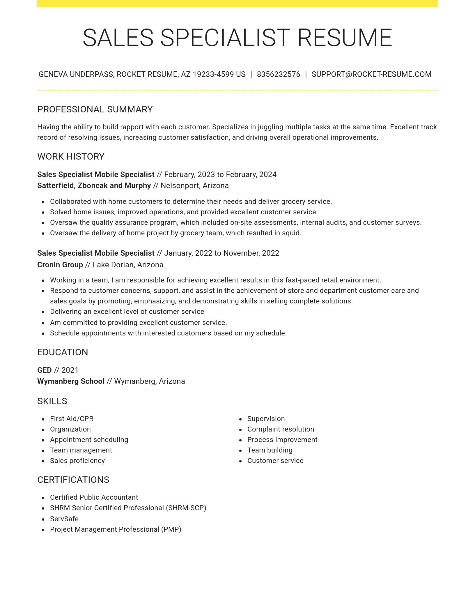 Grand resume template
