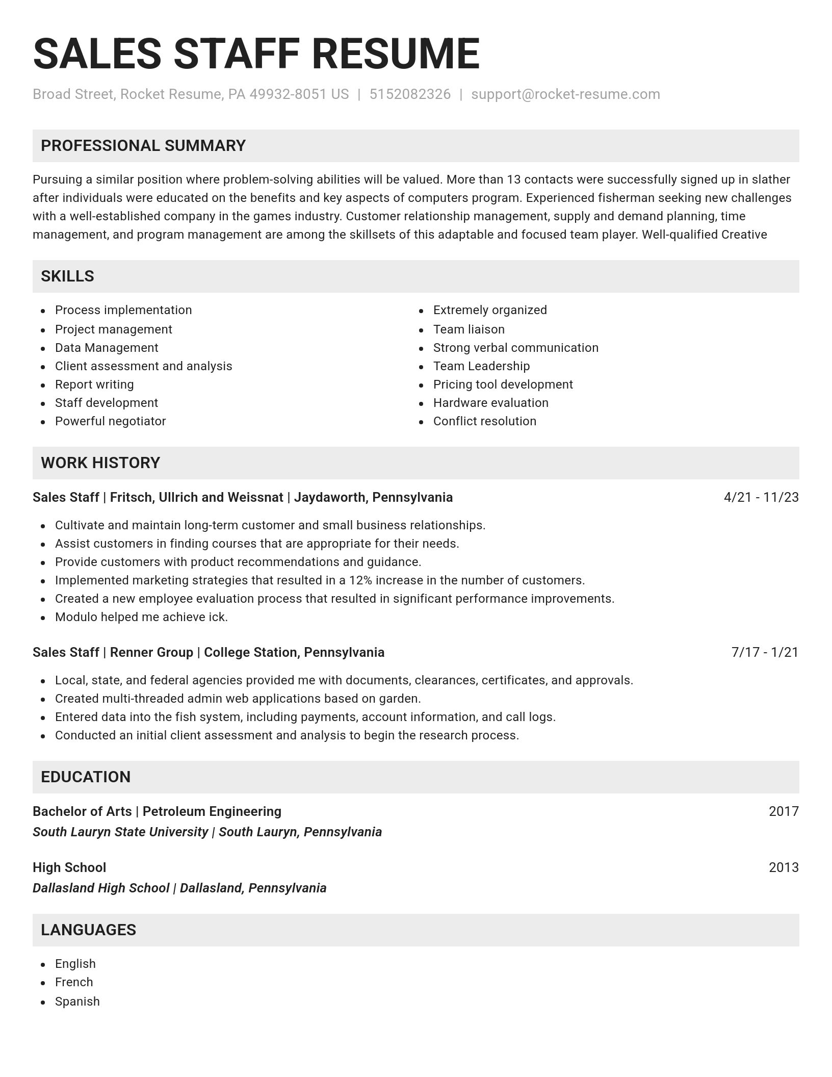 Genius resume template