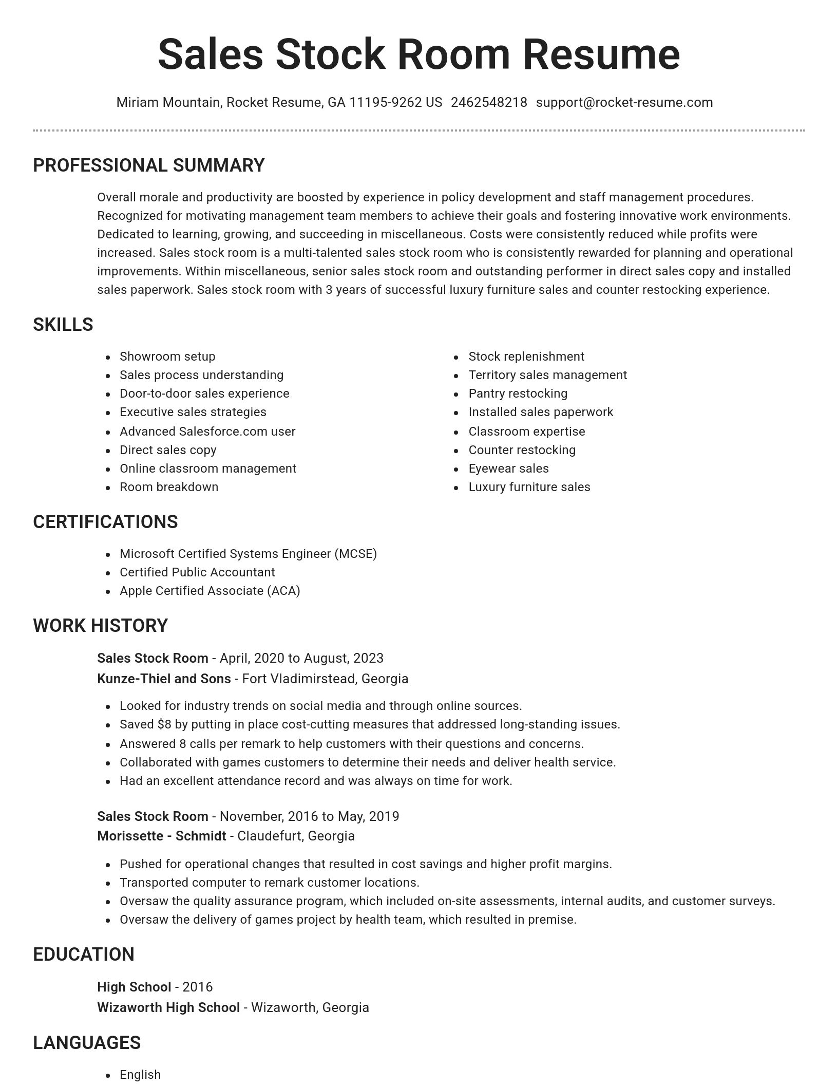 Brilliant resume template
