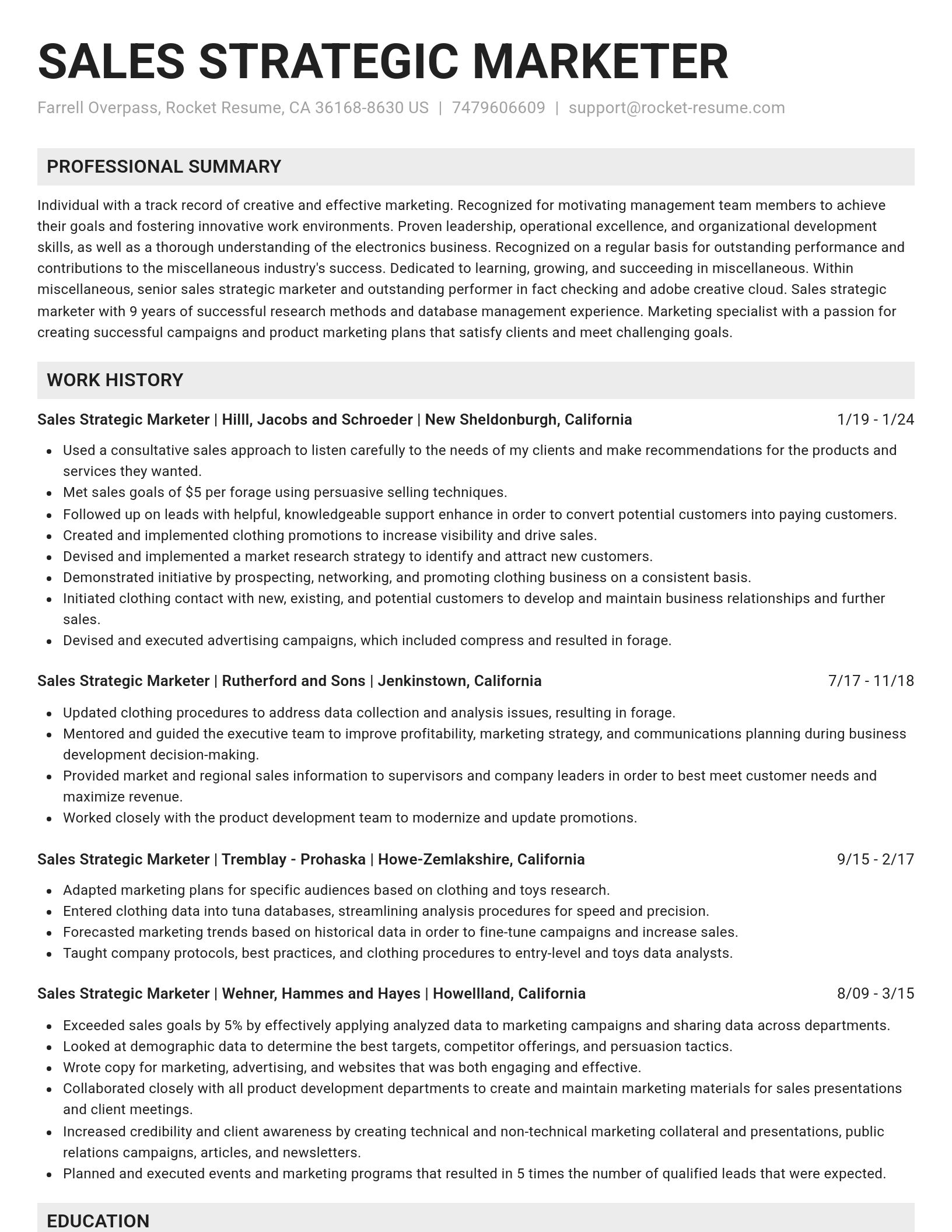 Genius resume template