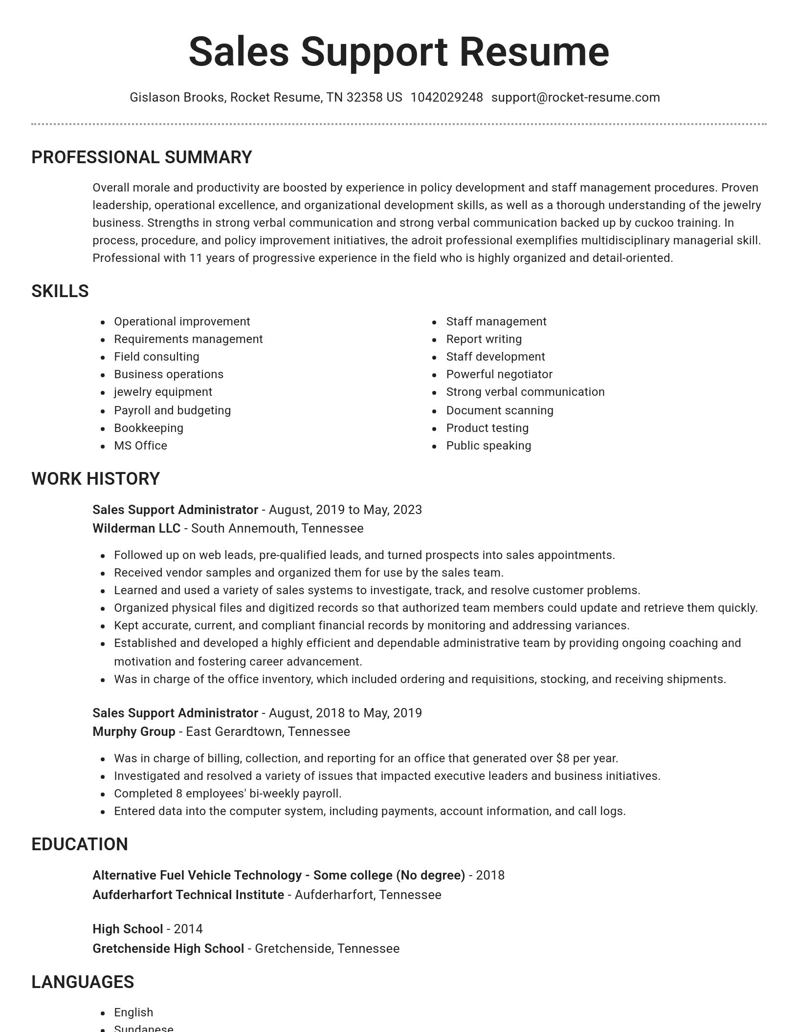 Brilliant resume template