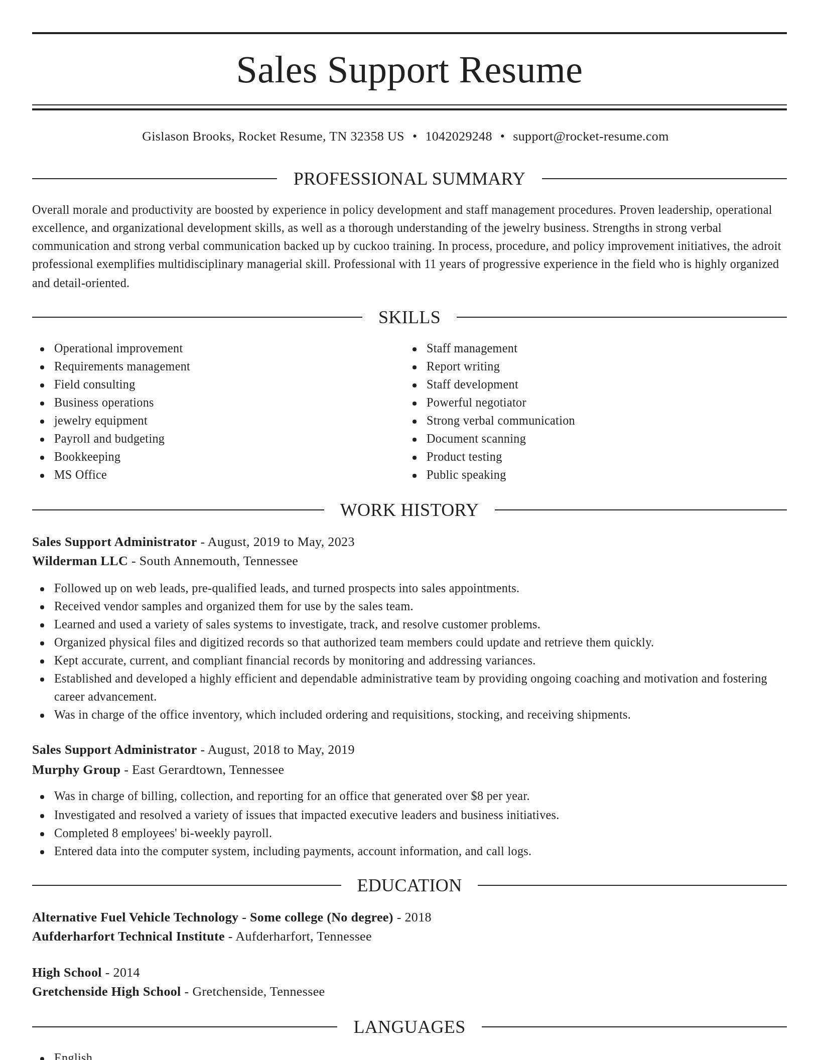 Elegant resume template