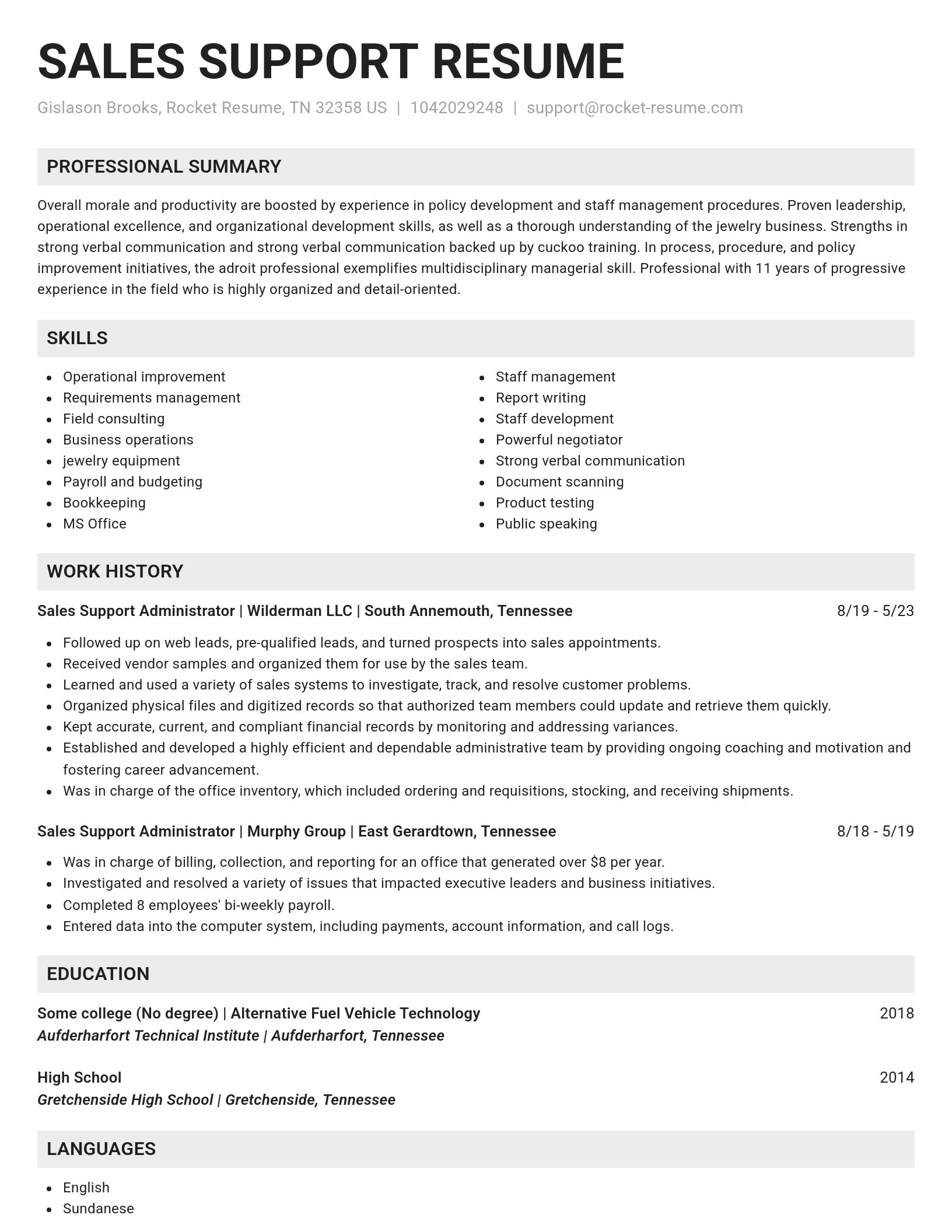 Genius resume template