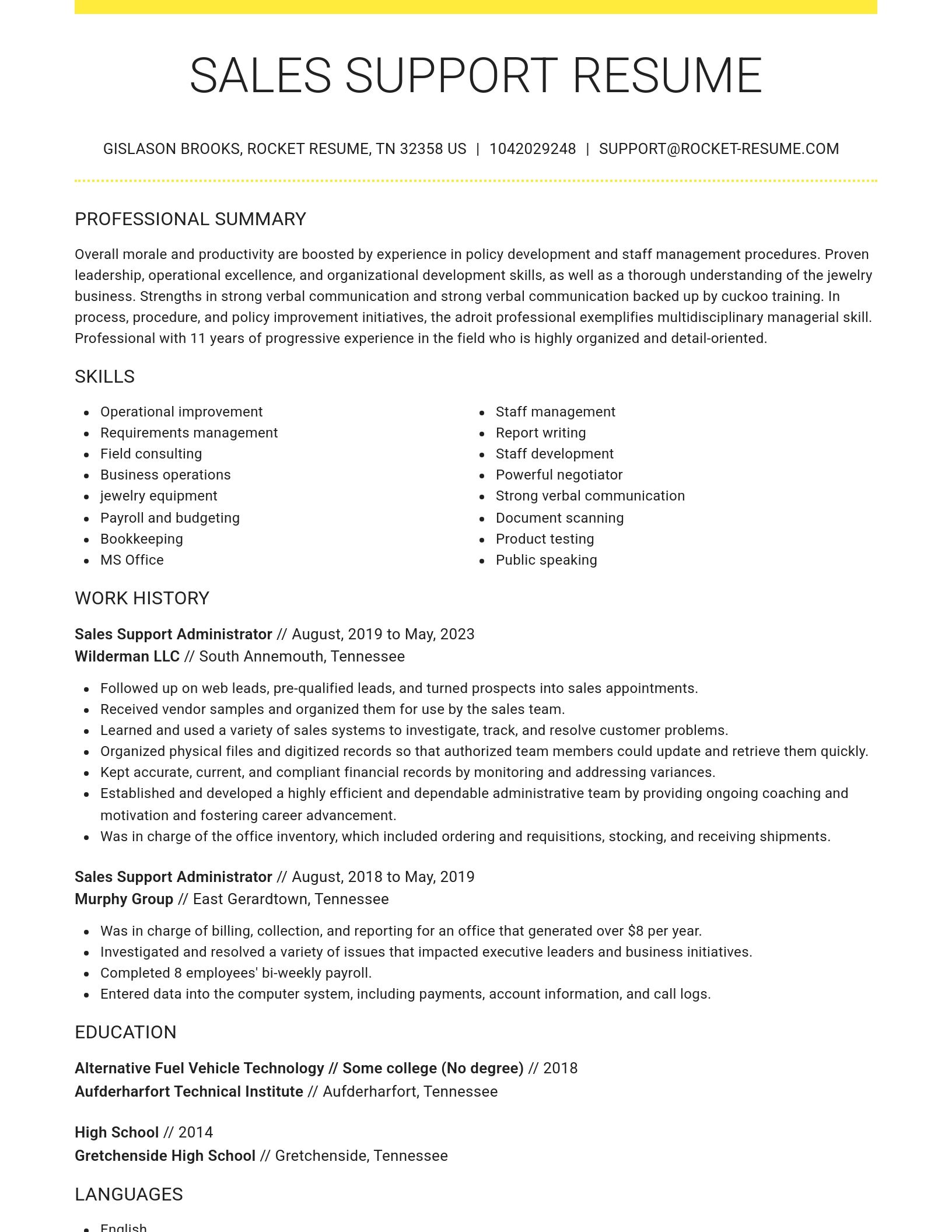 Grand resume template