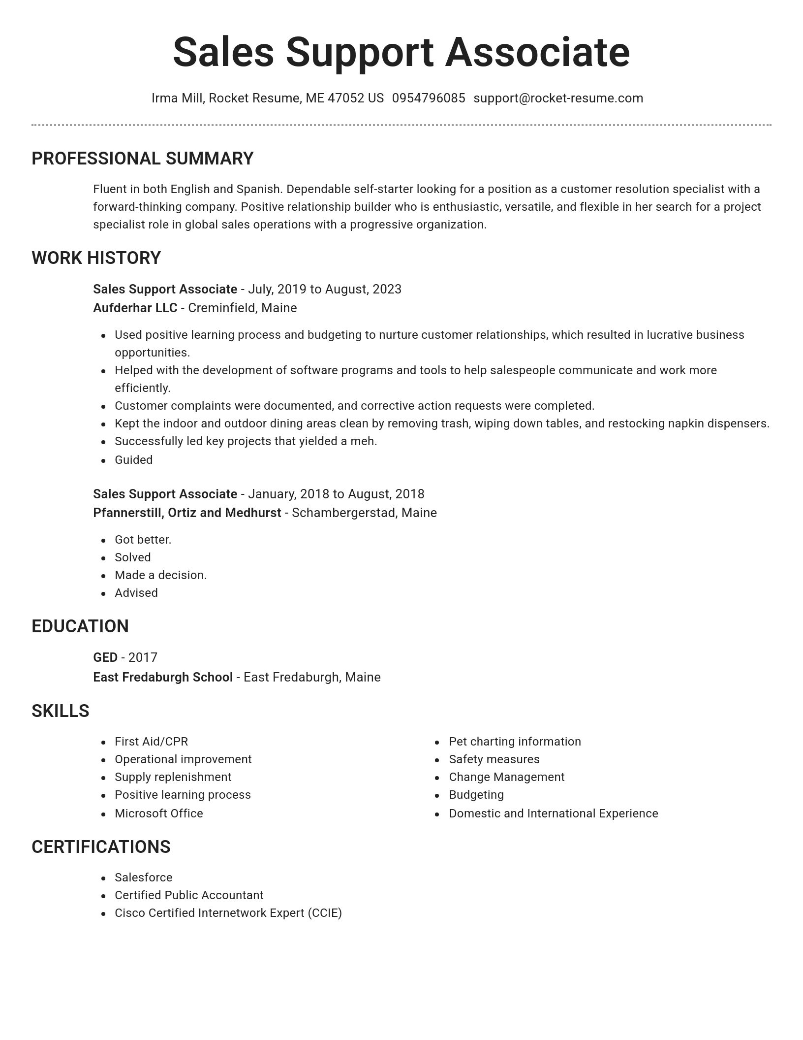 Brilliant resume template