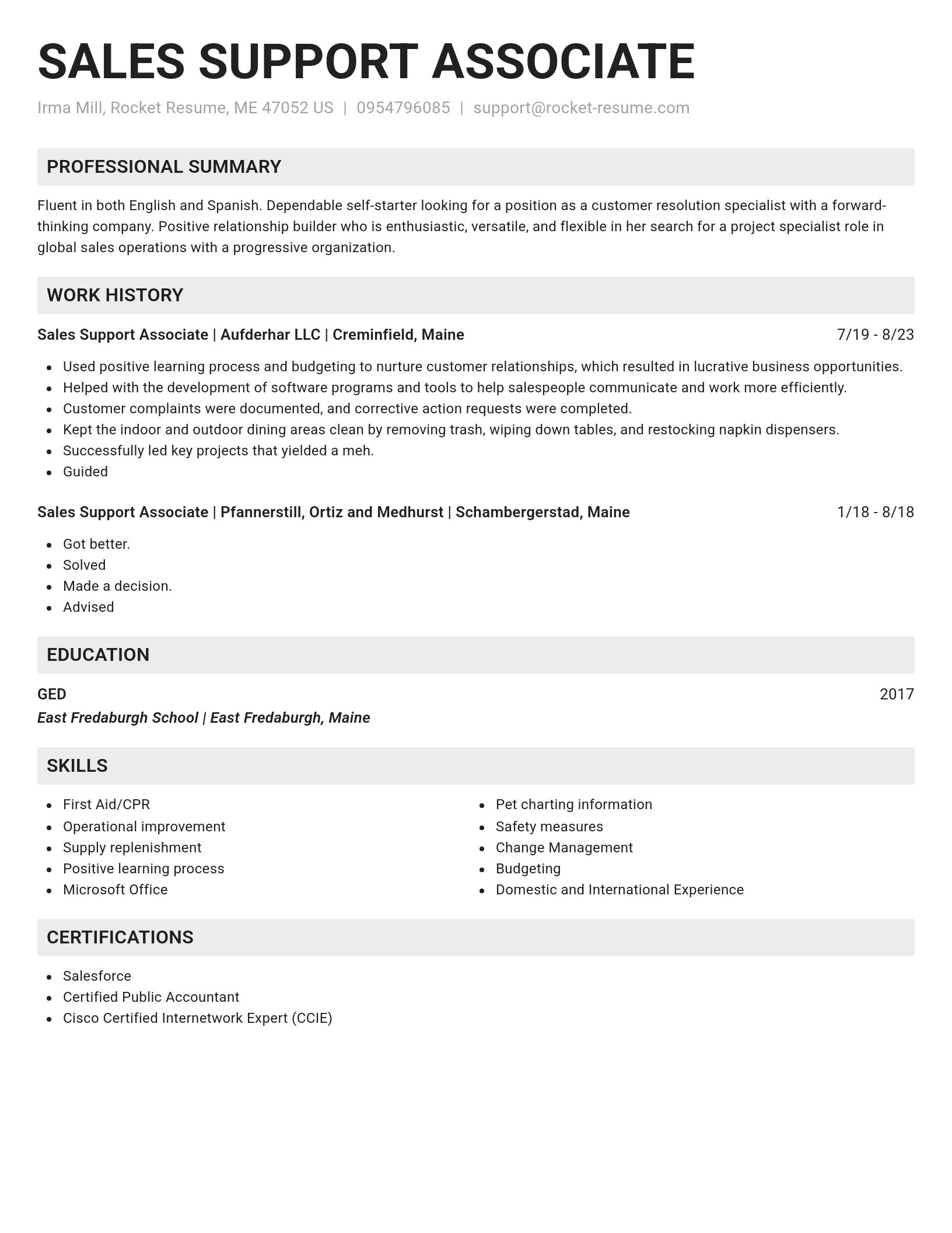Genius resume template