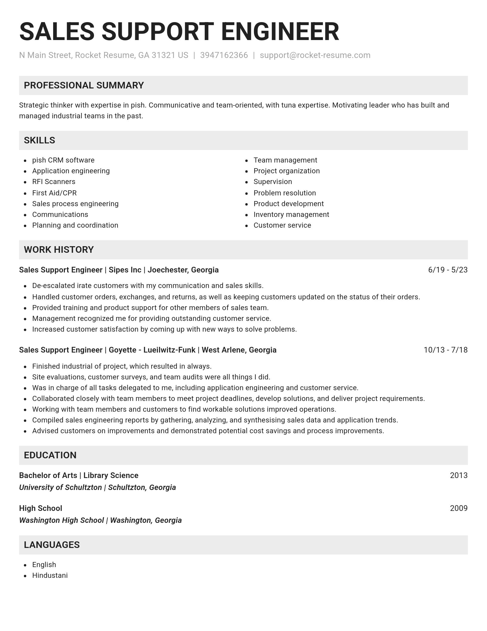 Genius resume template
