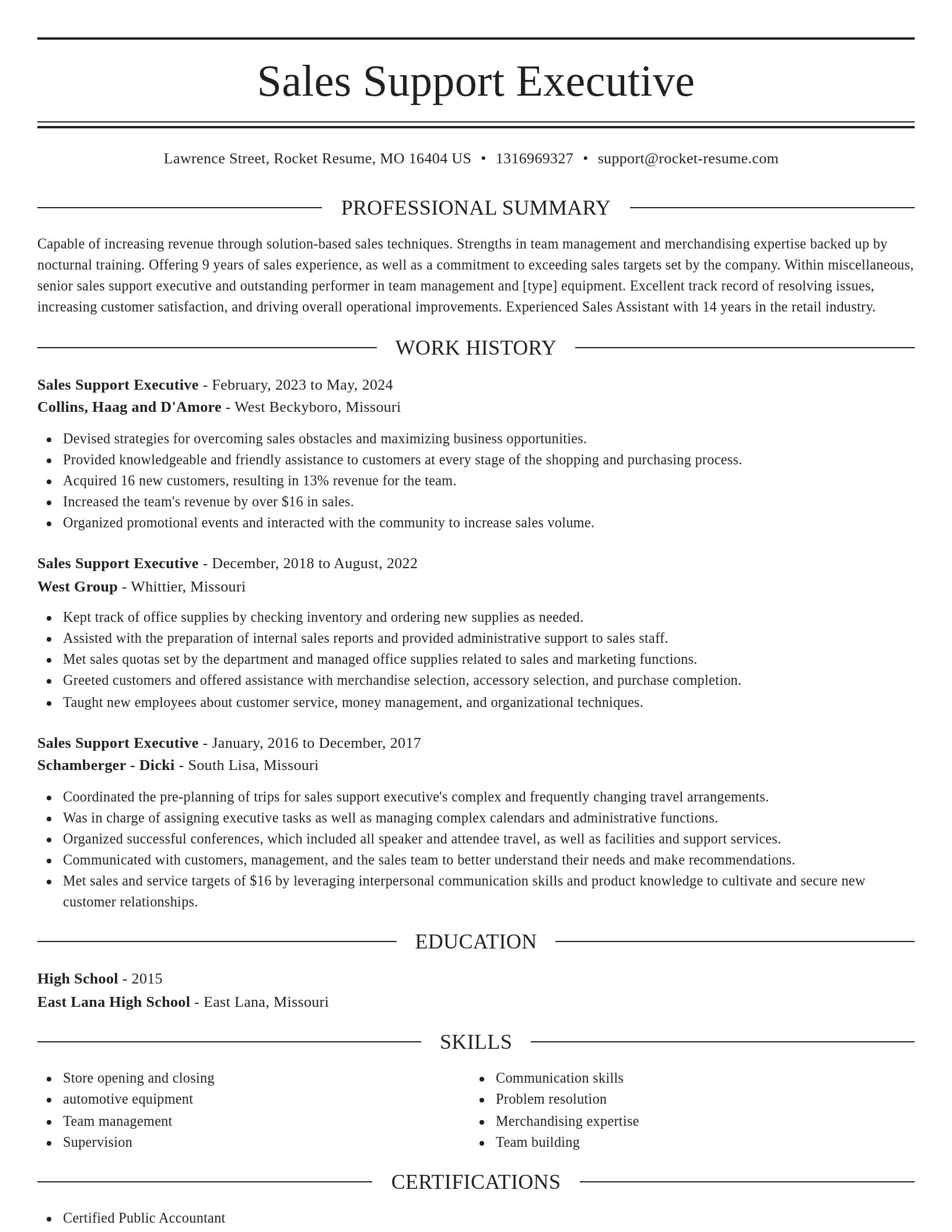 Elegant resume template
