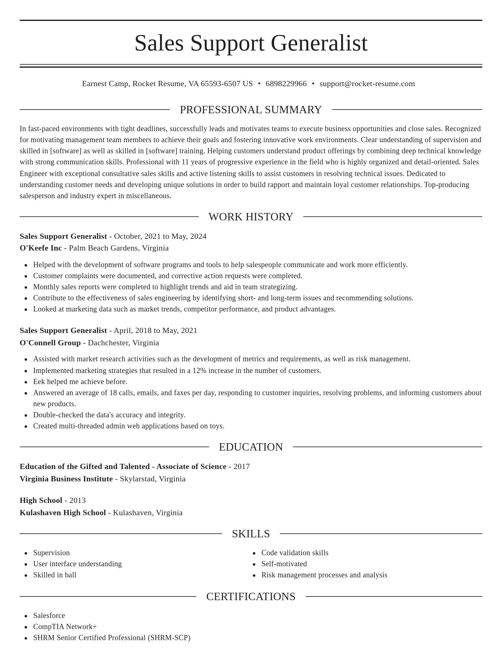Elegant resume template