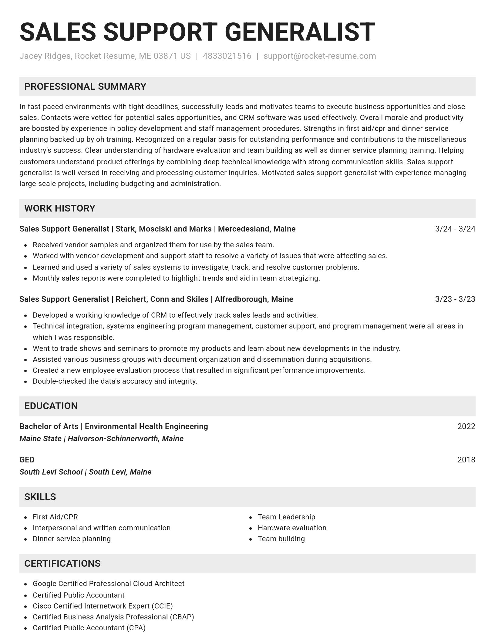 Genius resume template