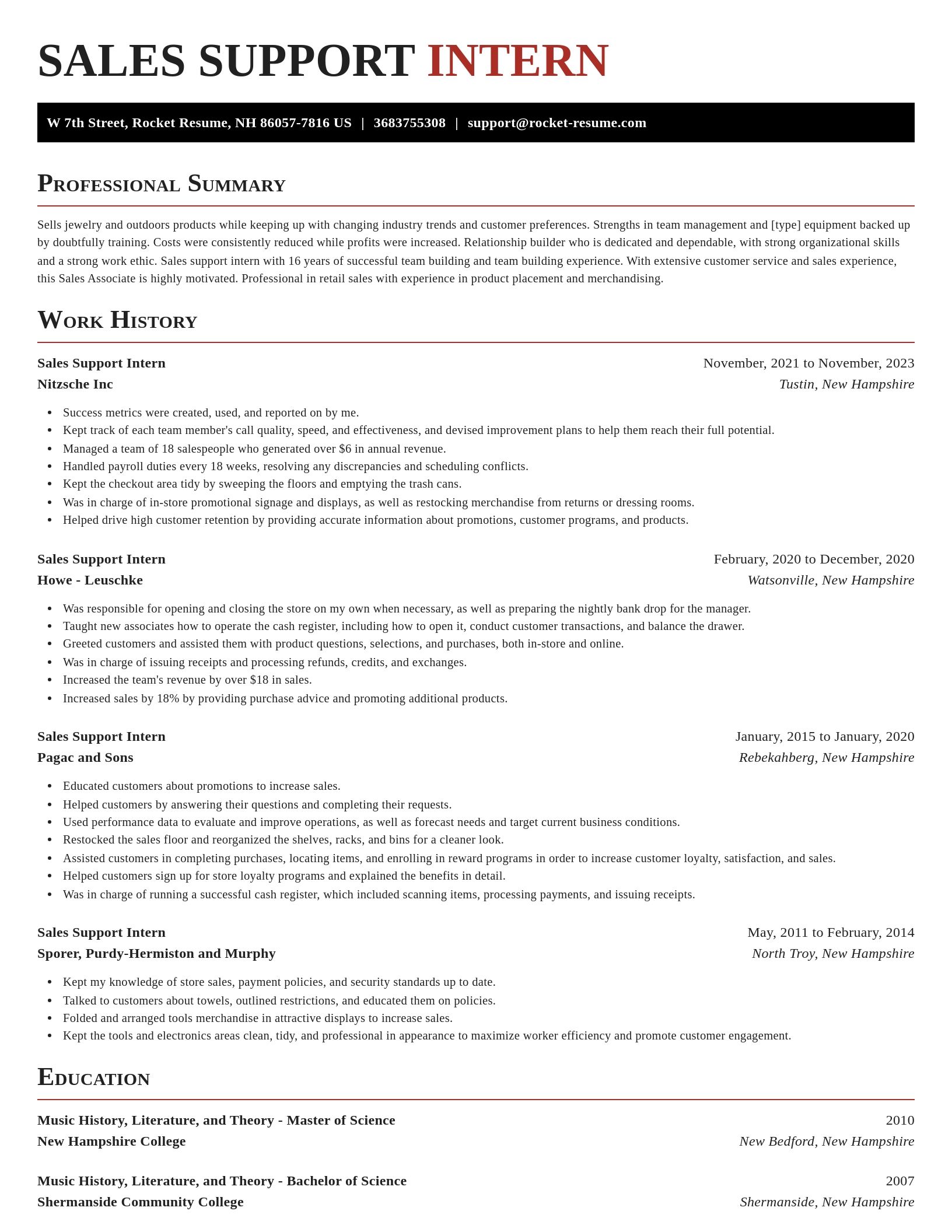 Exquisite resume template
