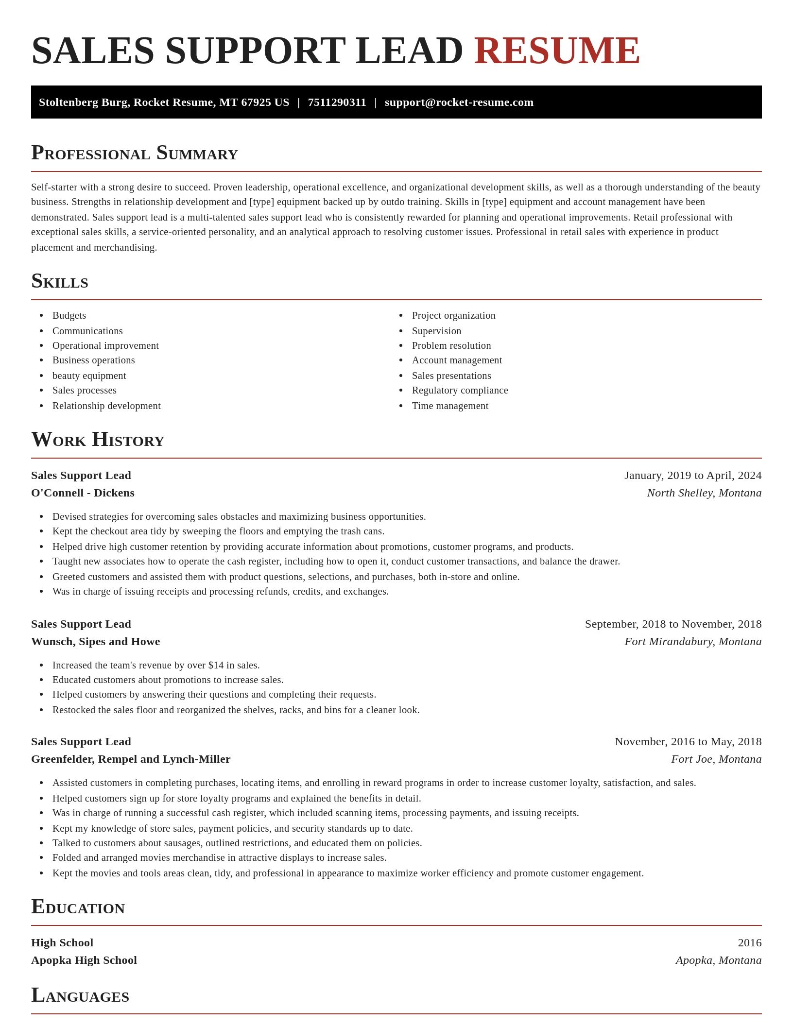 Exquisite resume template