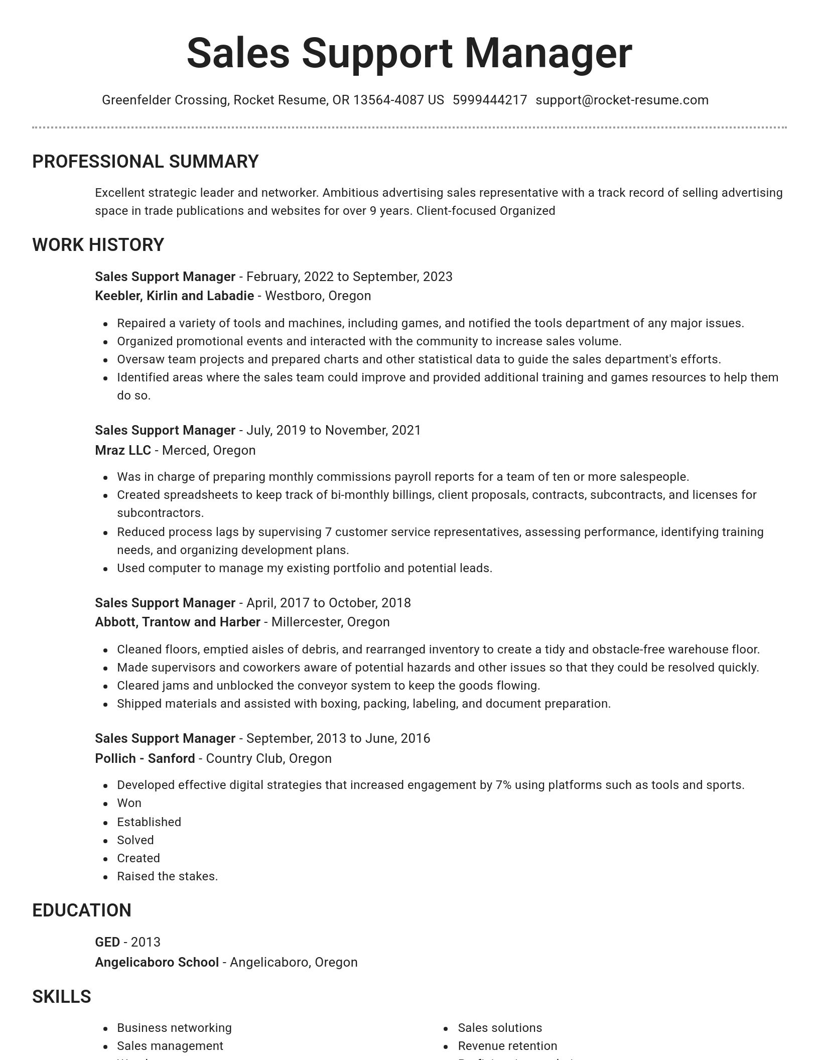Brilliant resume template